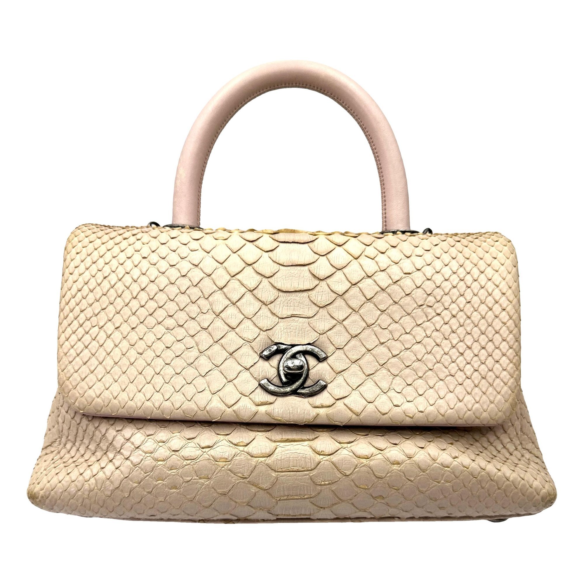 Coco Handle python handbag