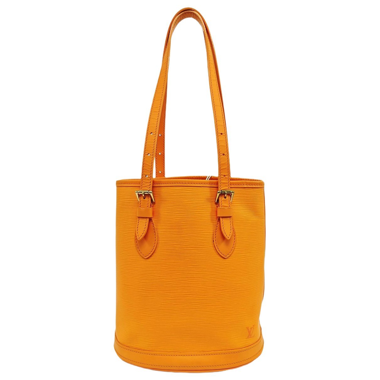 Bucket leather handbag