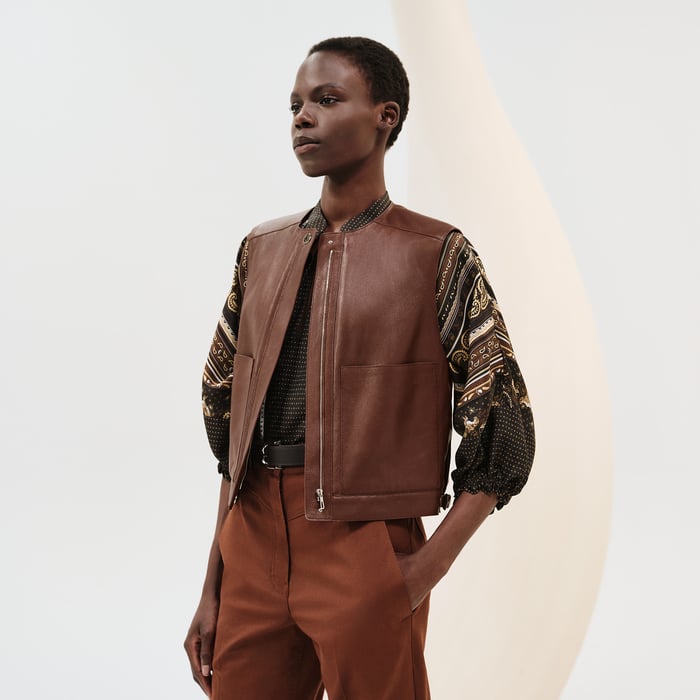 Marron Bai Sleeveless Vest