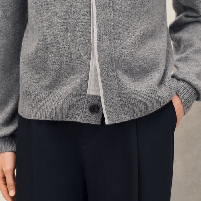 Flanelle "Detail Colore" Buttoned Cardigan