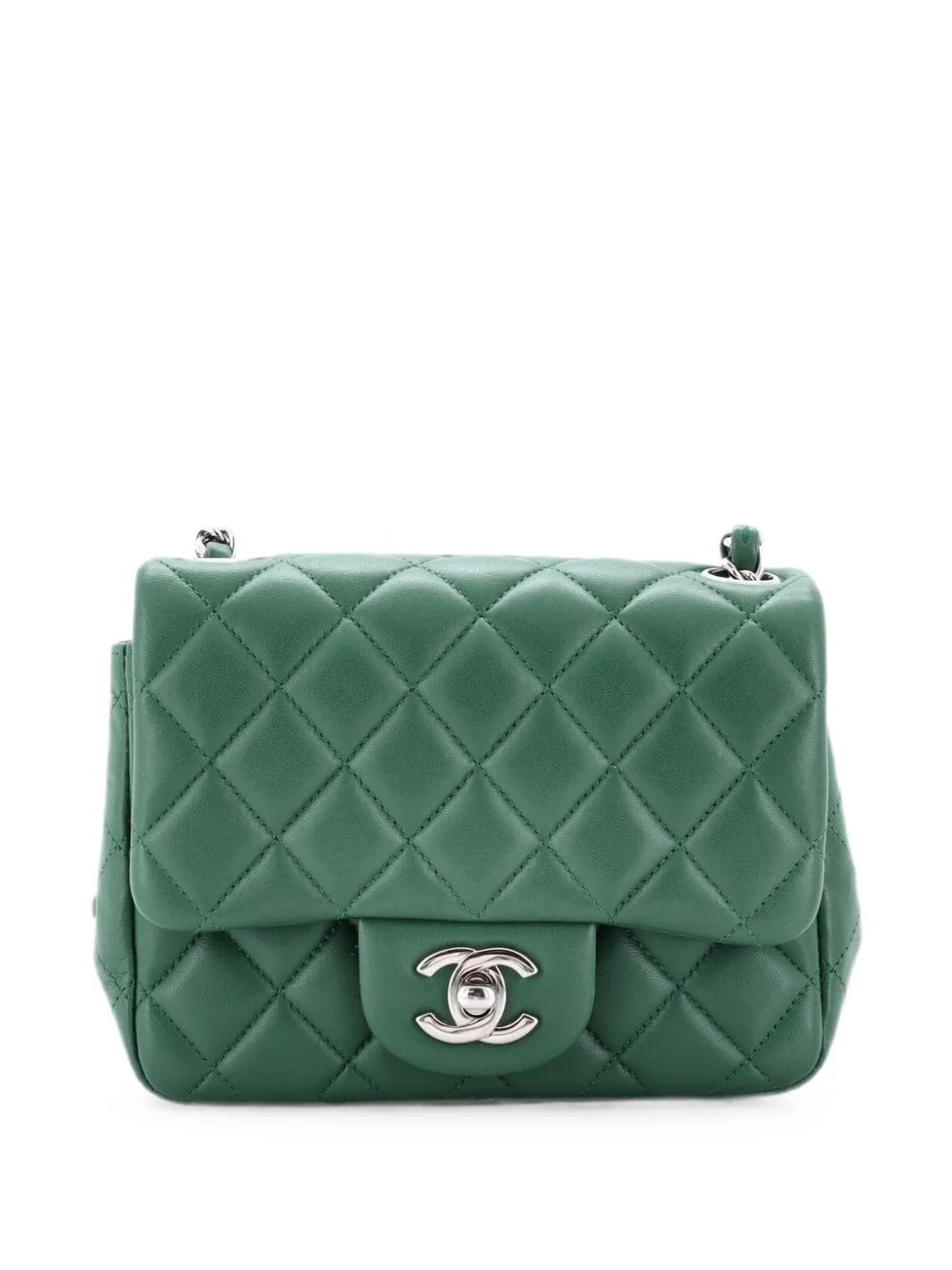 Square Classic Single Flap Bag Quilted Lambskin Mini crossbody bag