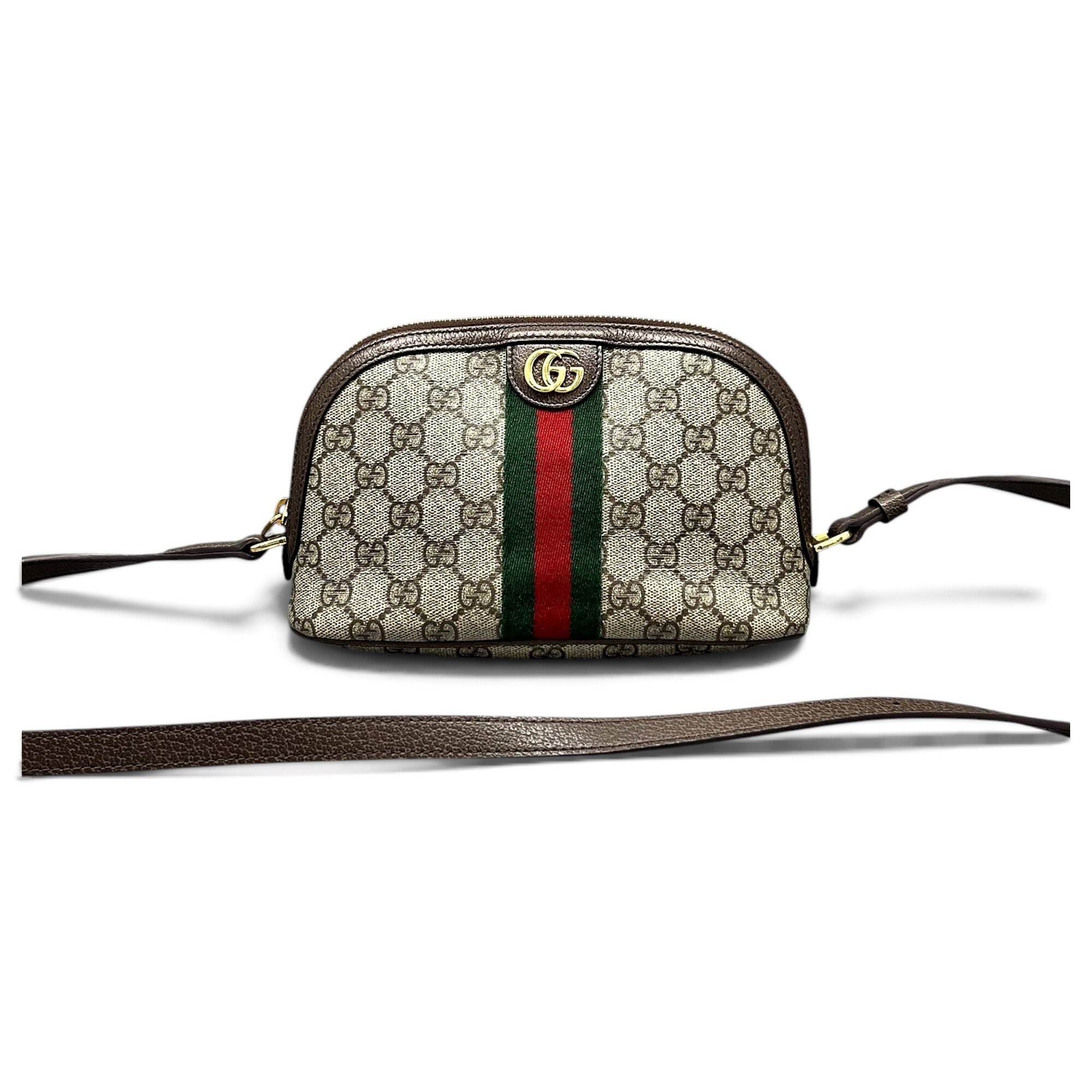 Ophidia Dome leather crossbody bag