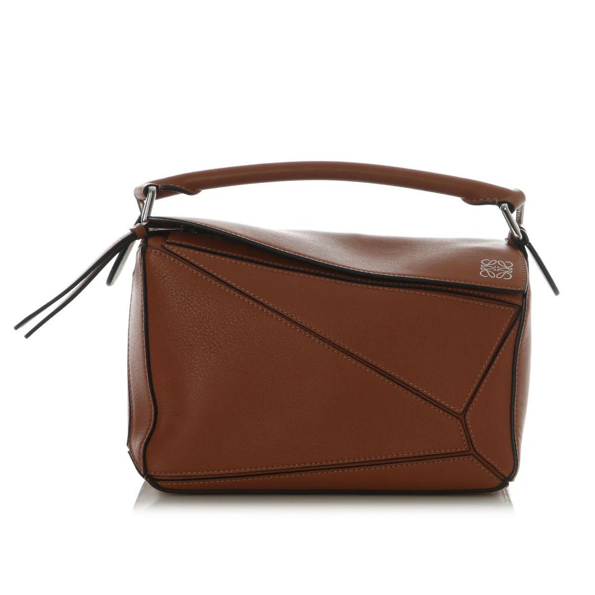 Puzzle leather crossbody bag