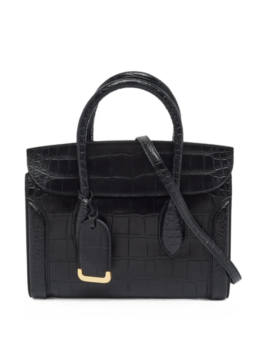 Alexander McQueen Heroine croc-embossed tote bag