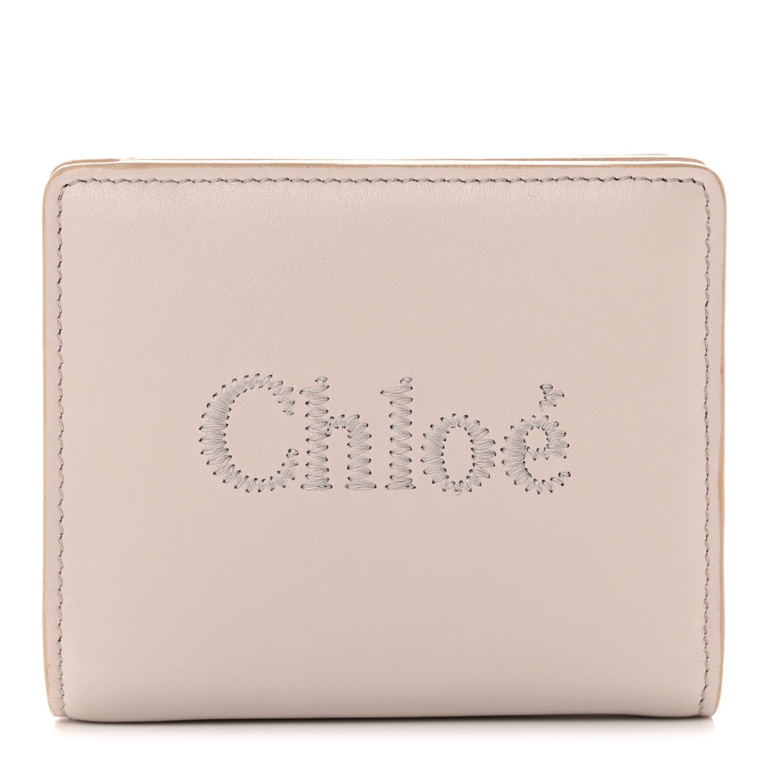 Chloe Shiny Calfskin Sense Compact Wallet Wild Grey