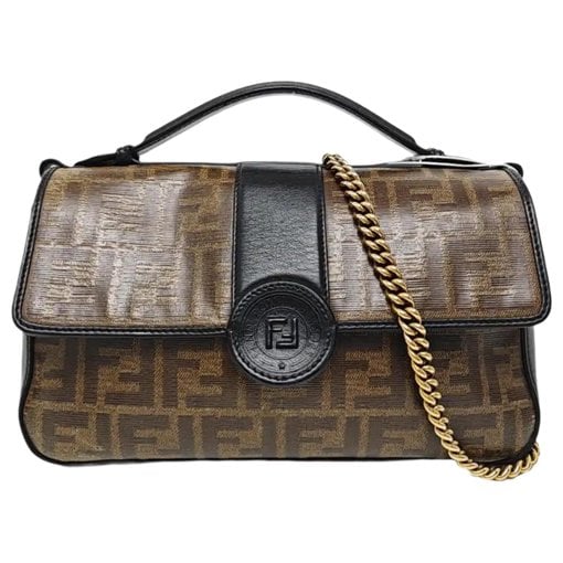 Double F leather handbag