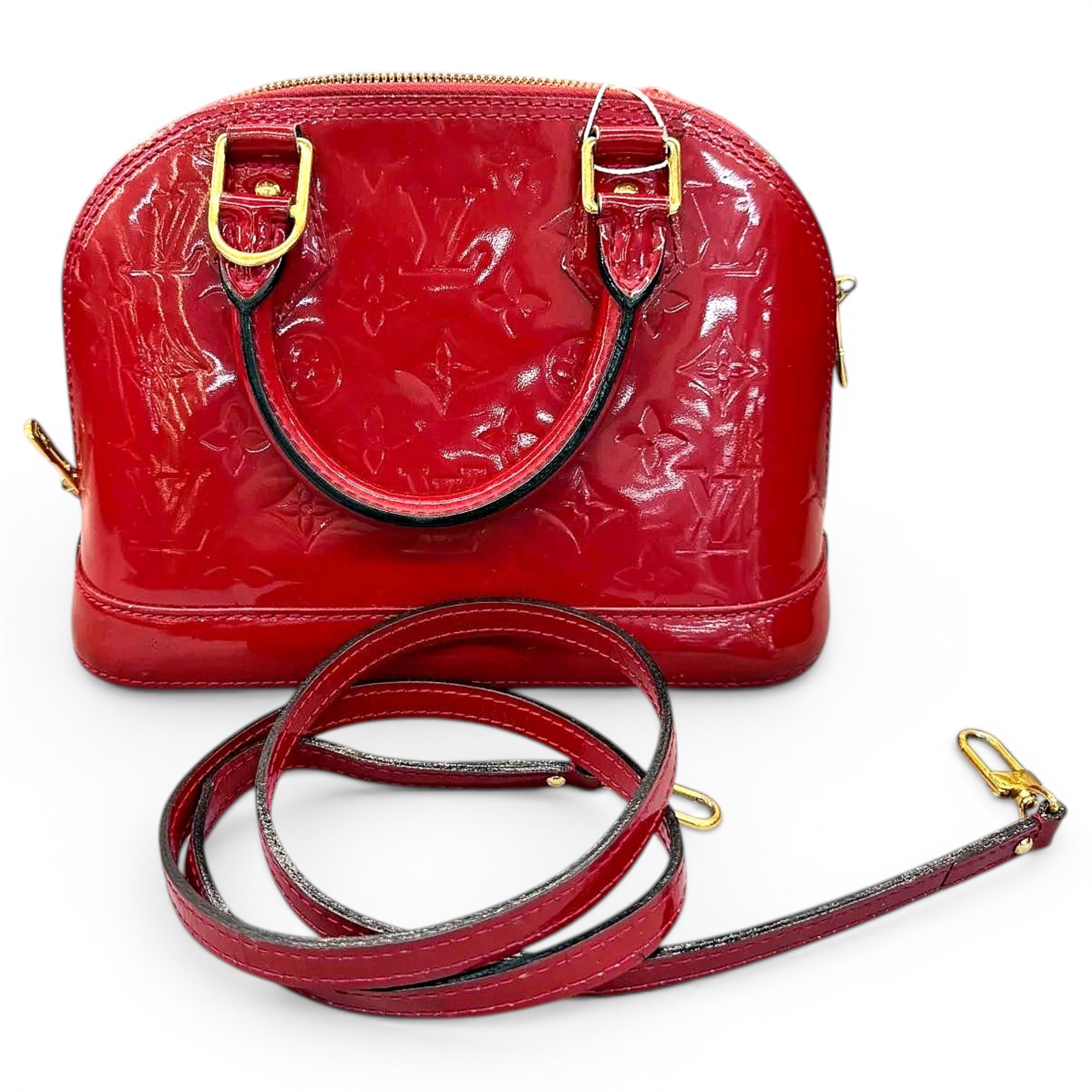 Alma BB patent leather bowling bag