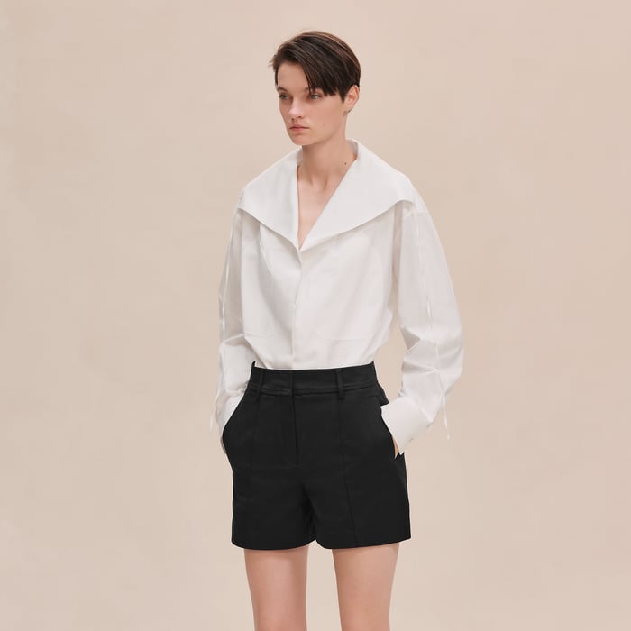 Noir Double Cotton Twill Shorts