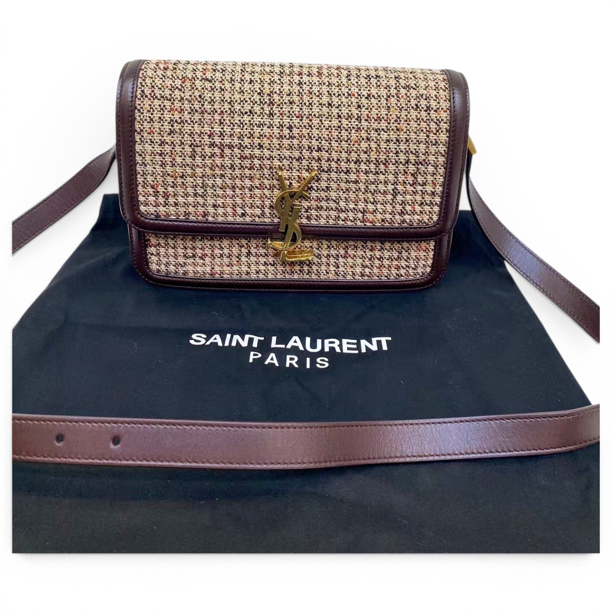 Solférino tweed handbag