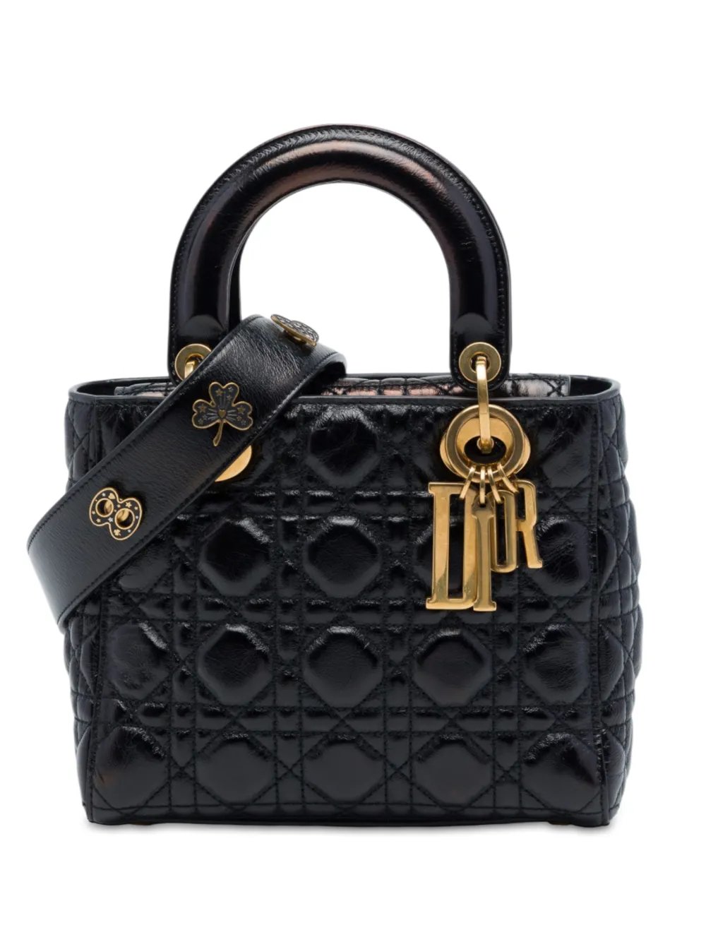 Dior 2018 Small Crinkled Patent Cannage My ABCDior Lady Dior satchel