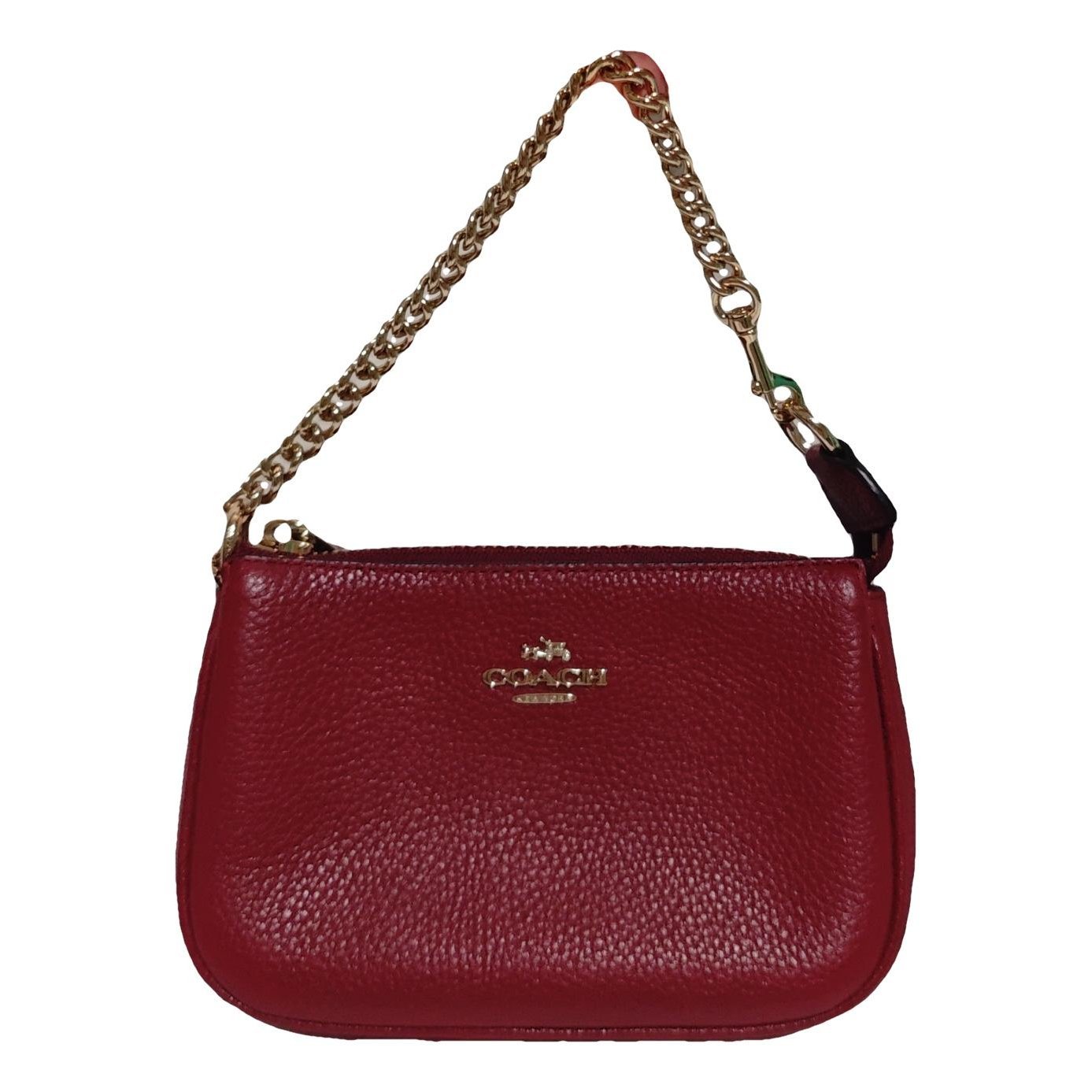 Leather clutch bag