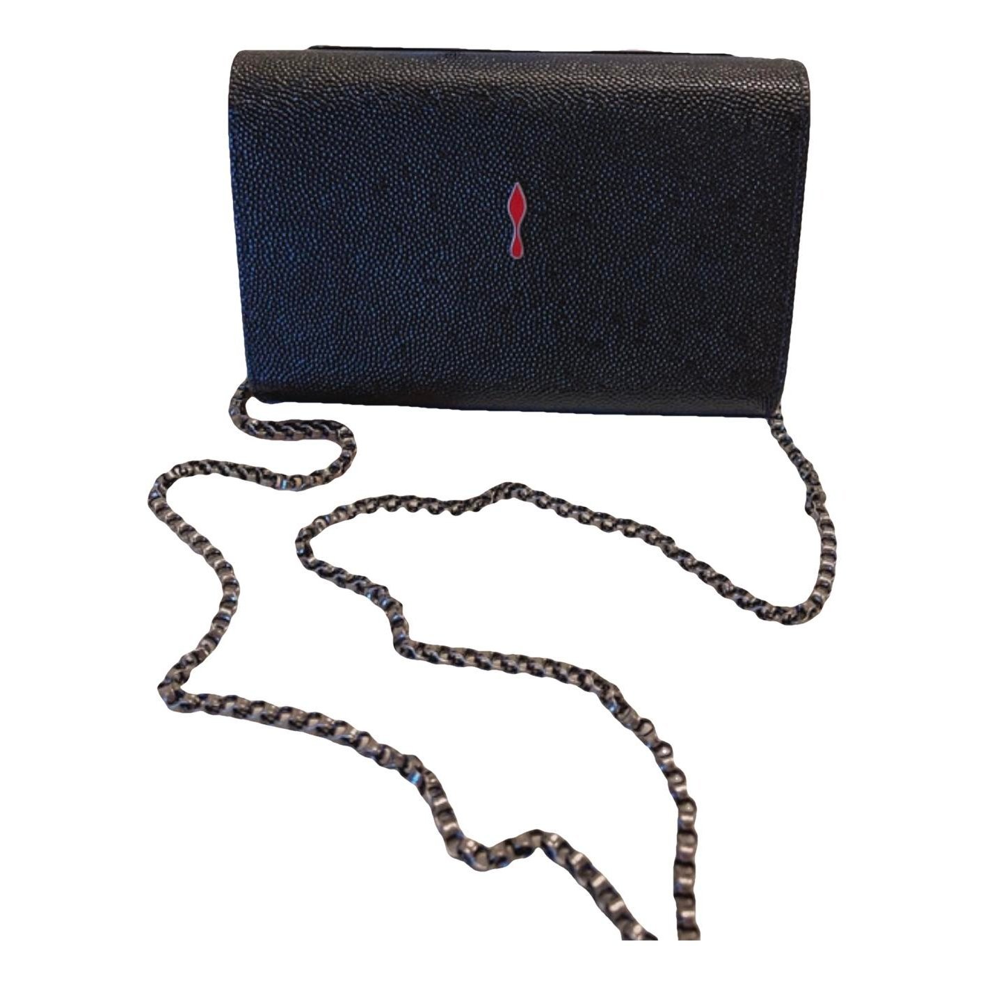 Leather clutch bag