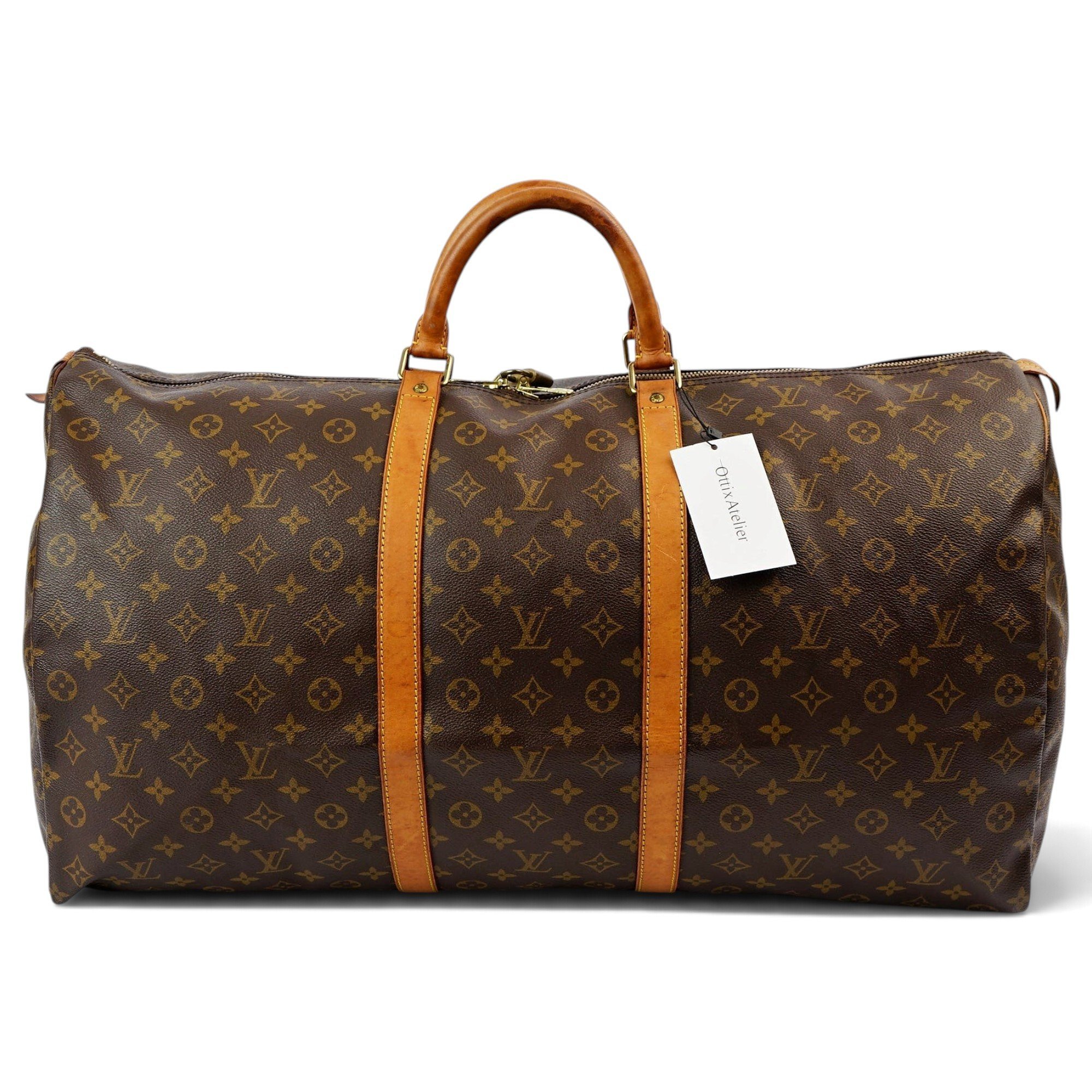 Keepall leather travel bag