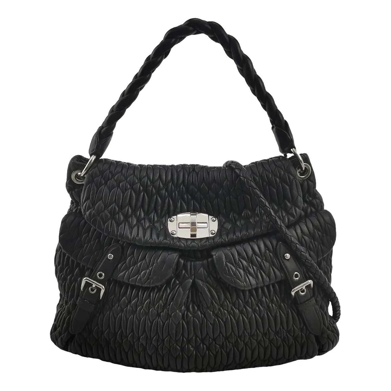 Matelassé leather handbag