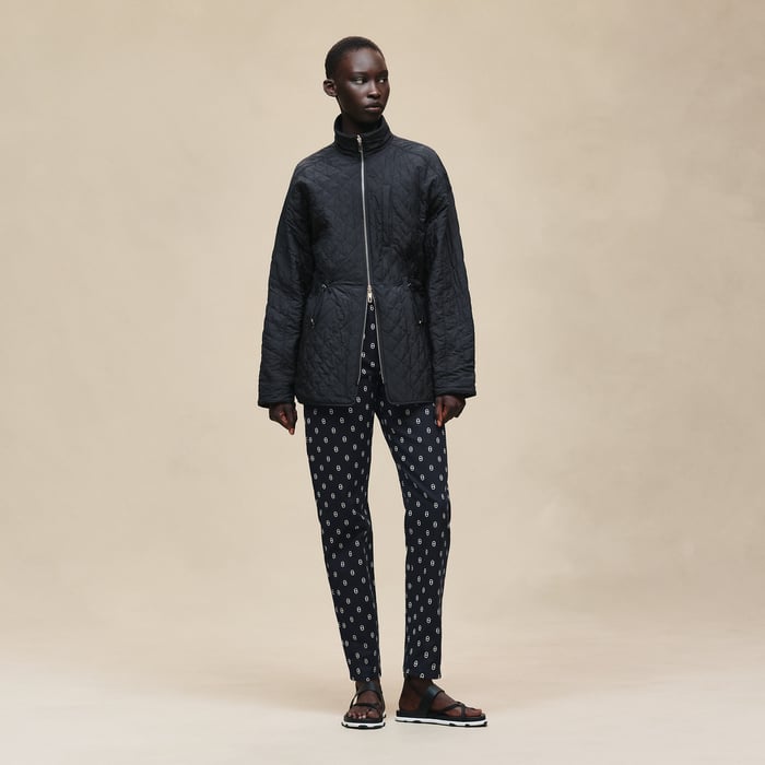 Bleu Marine "Chaine d'Ancre" Reversible Short Coat