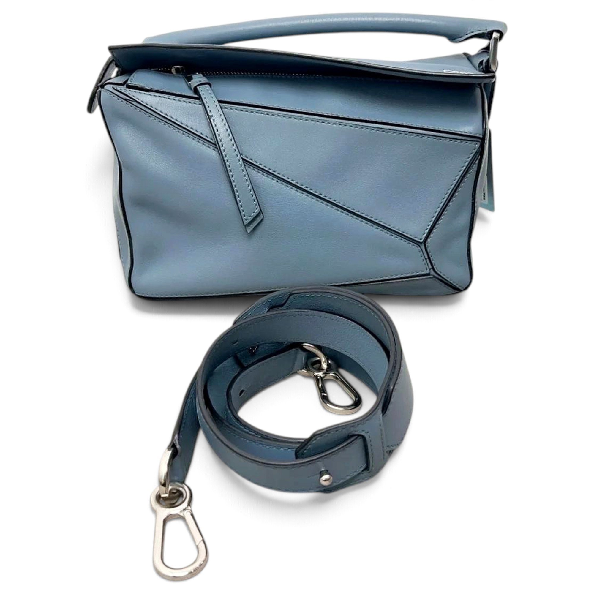 Puzzle leather crossbody bag