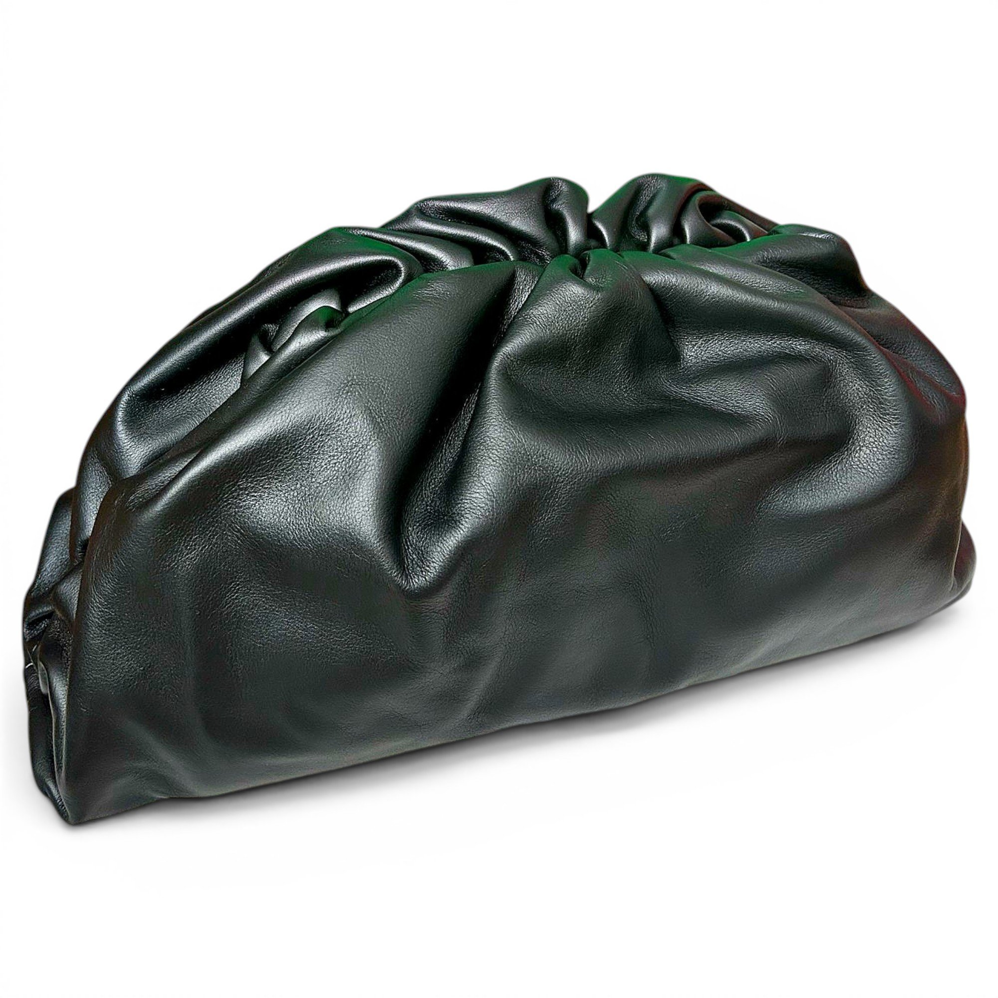 Pouch leather clutch bag