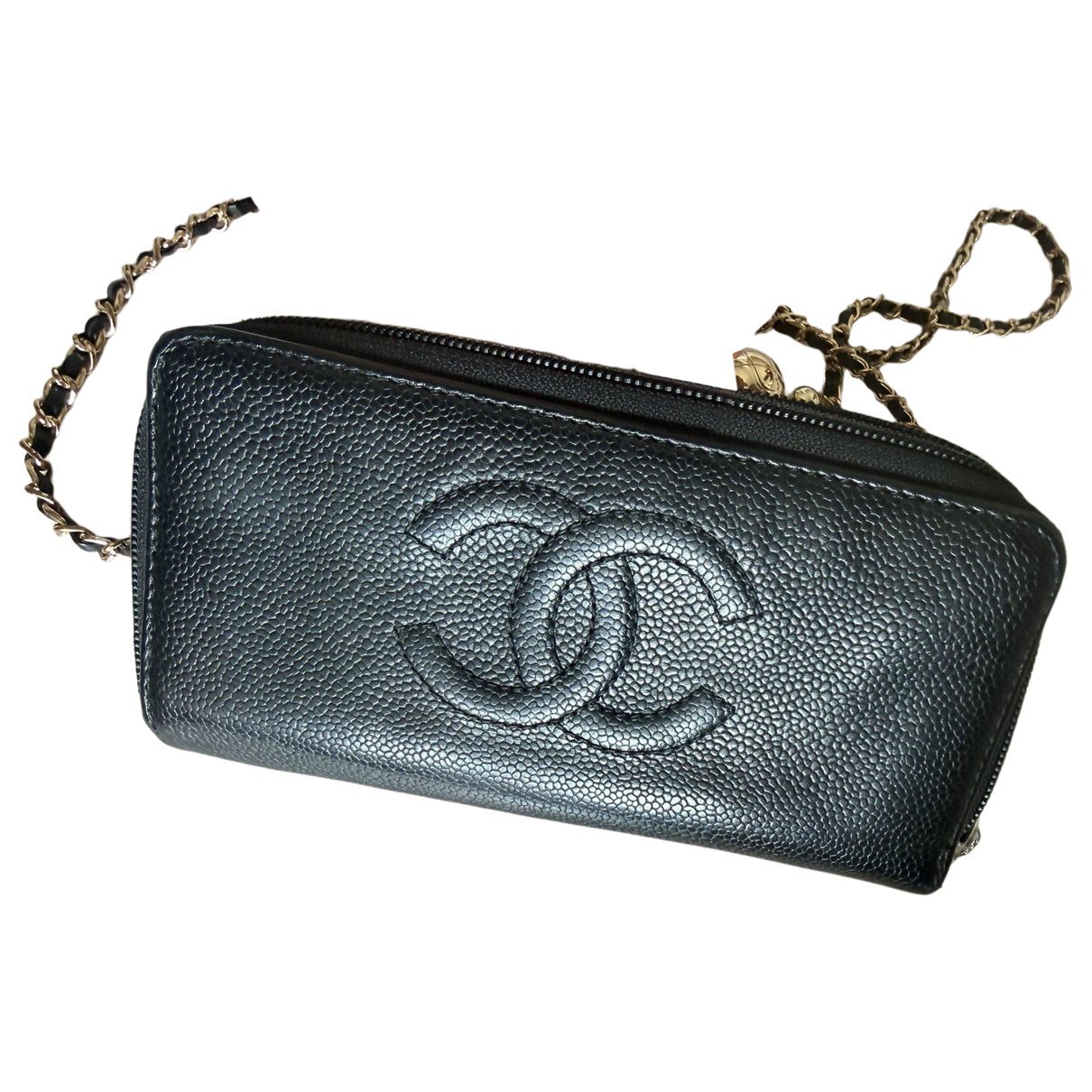 Leather clutch bag