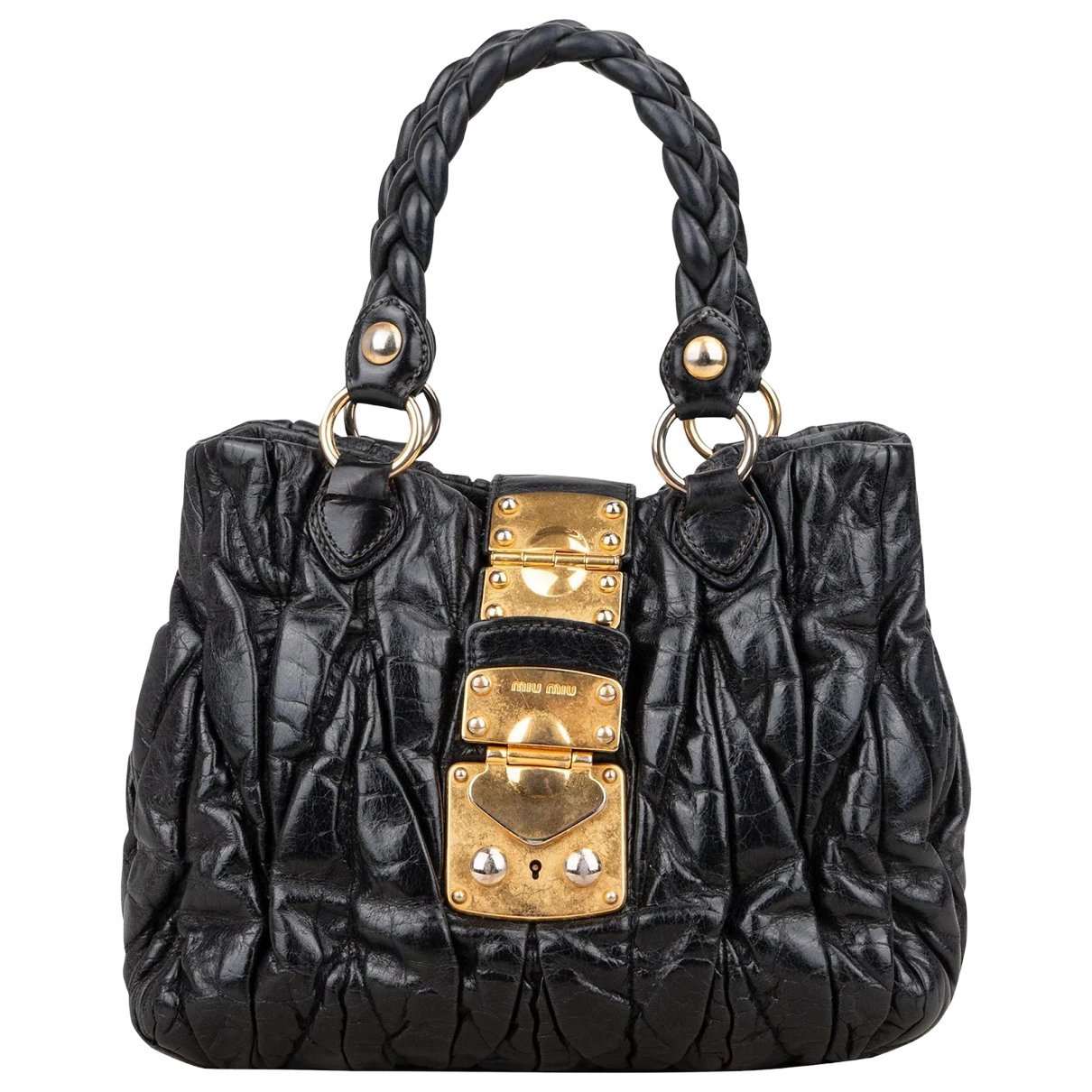 Matelassé leather handbag