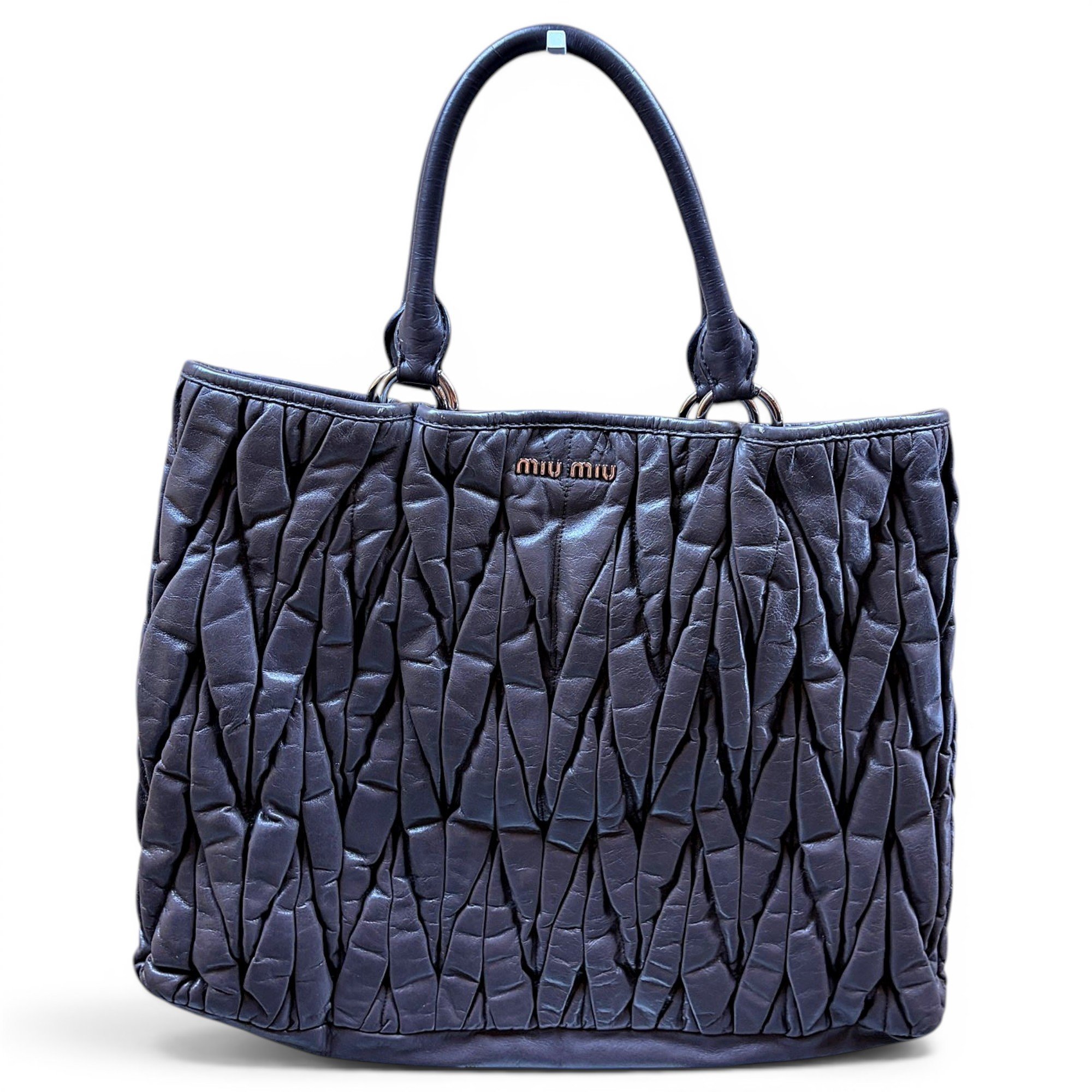 Matelassé leather tote