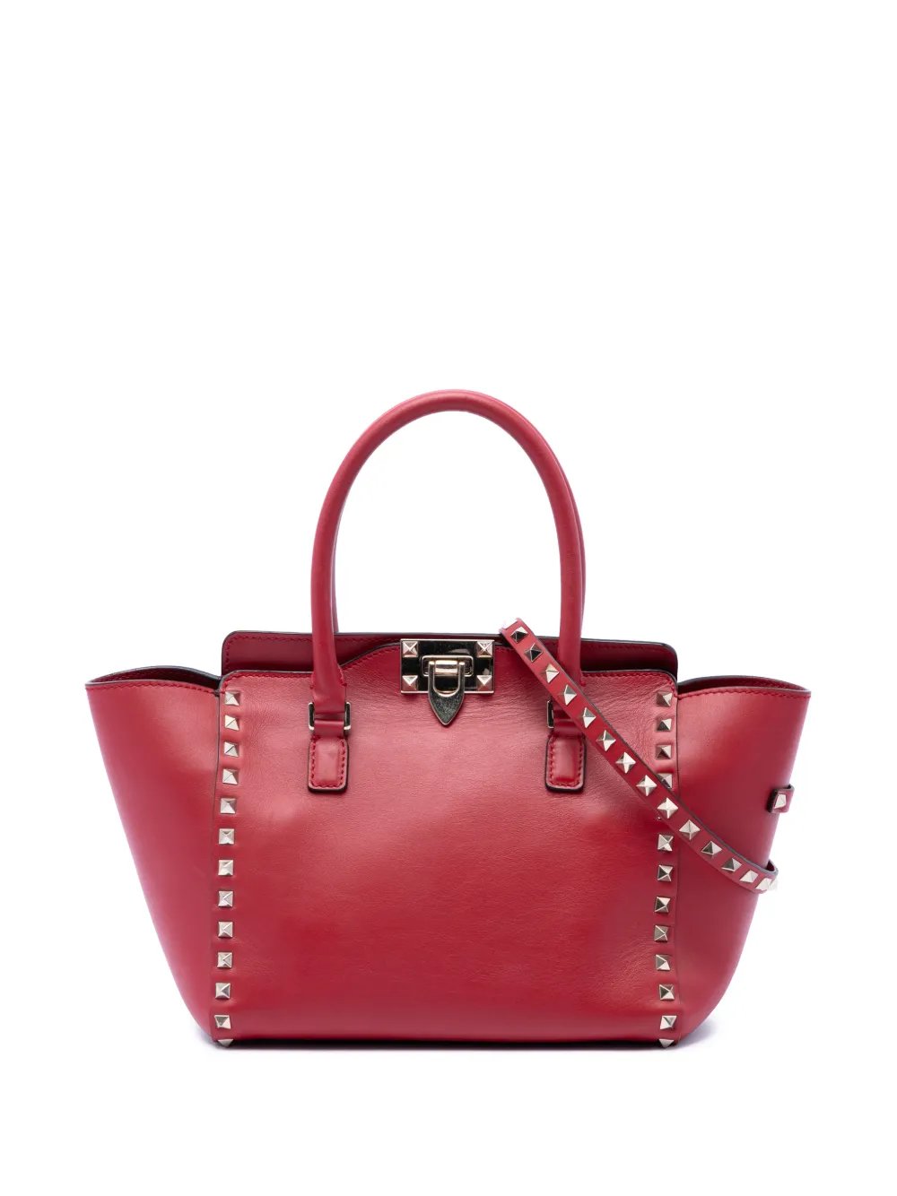 2018-2026 Small Leather Rockstud Trapeze satchel