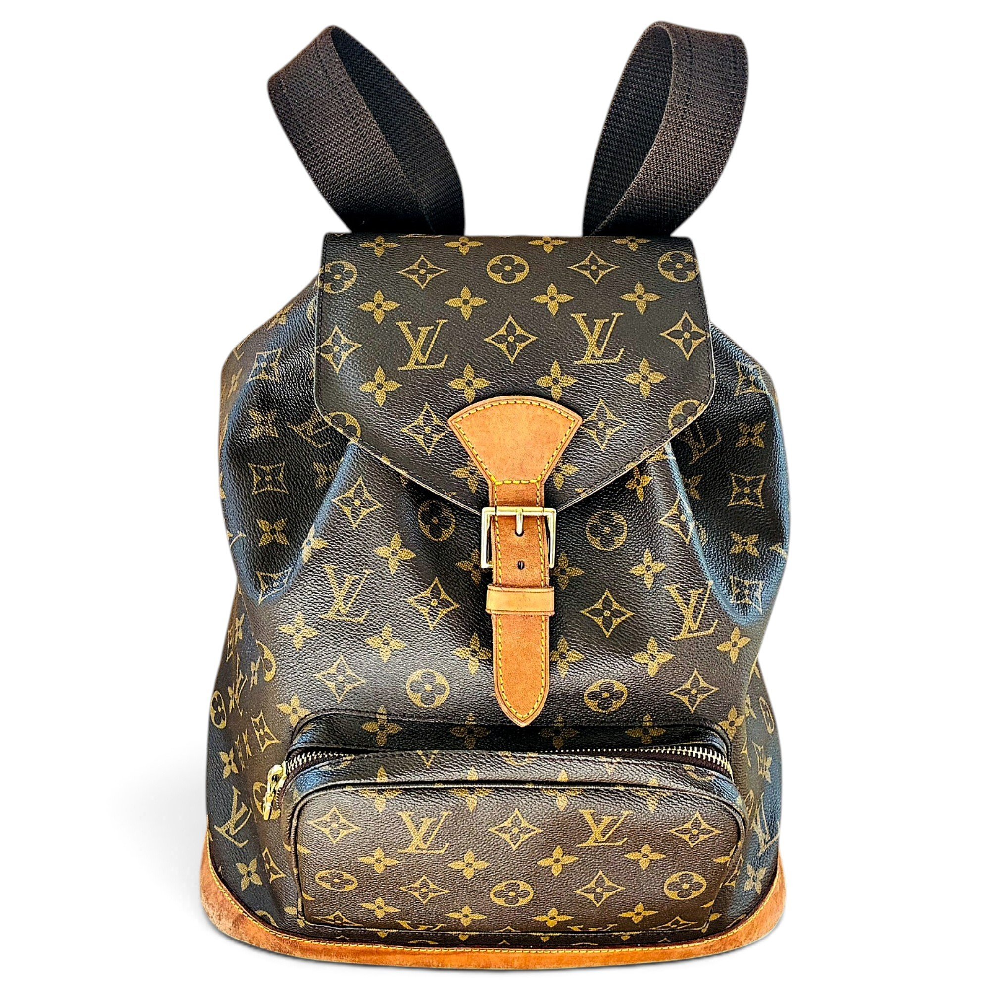 Montsouris Vintage leather backpack