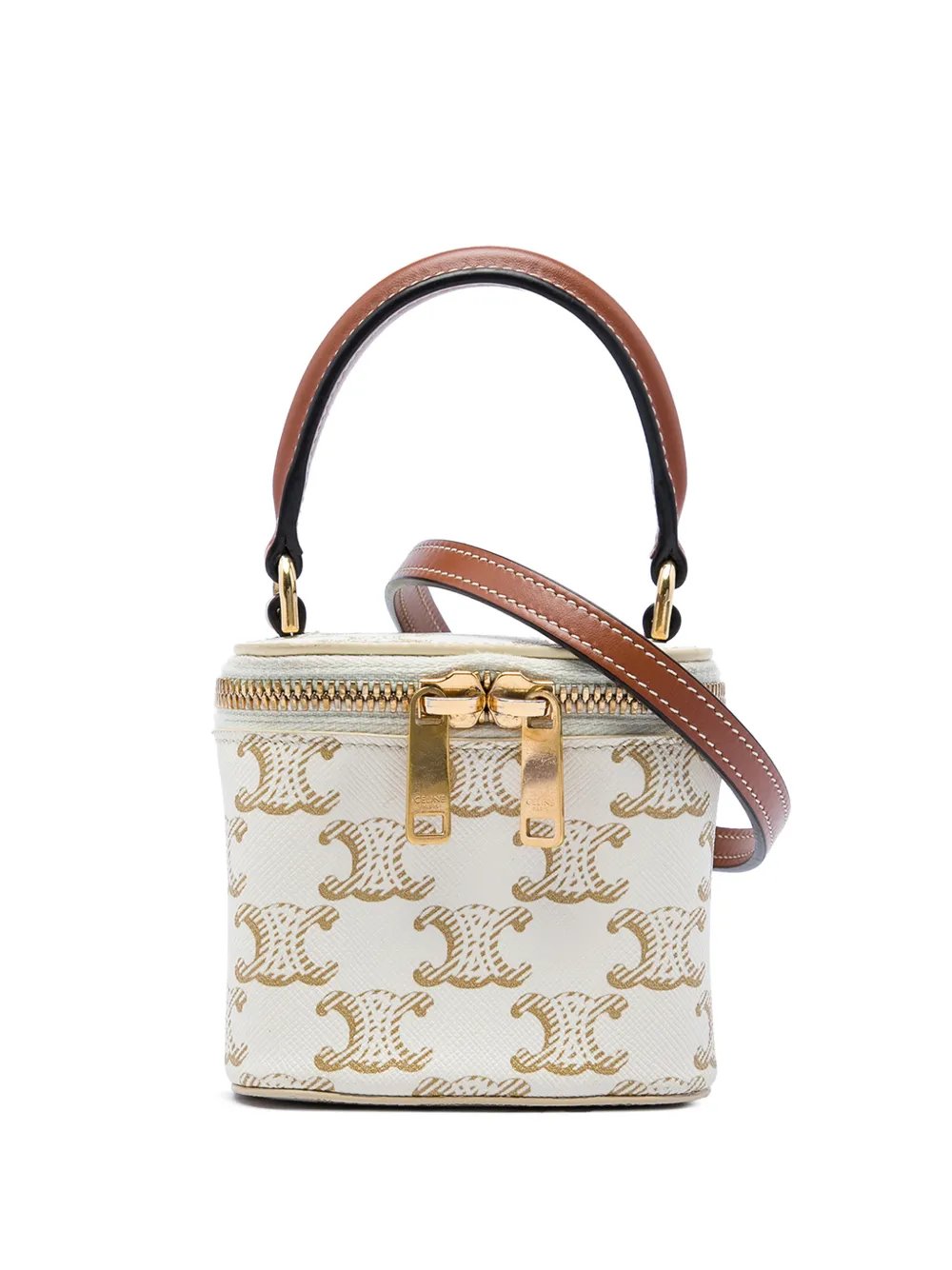 2023 Mini Triomphe Coated Canvas Vanity Case satchel