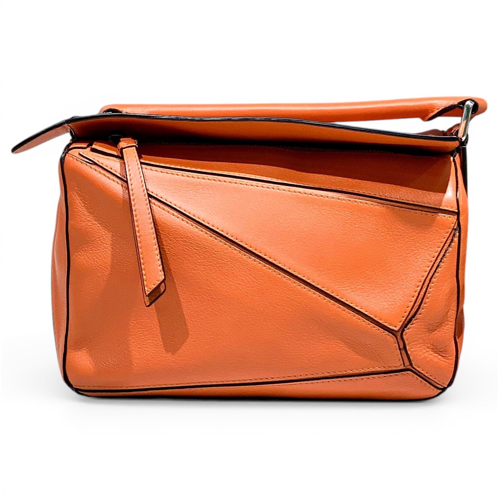 Puzzle leather handbag