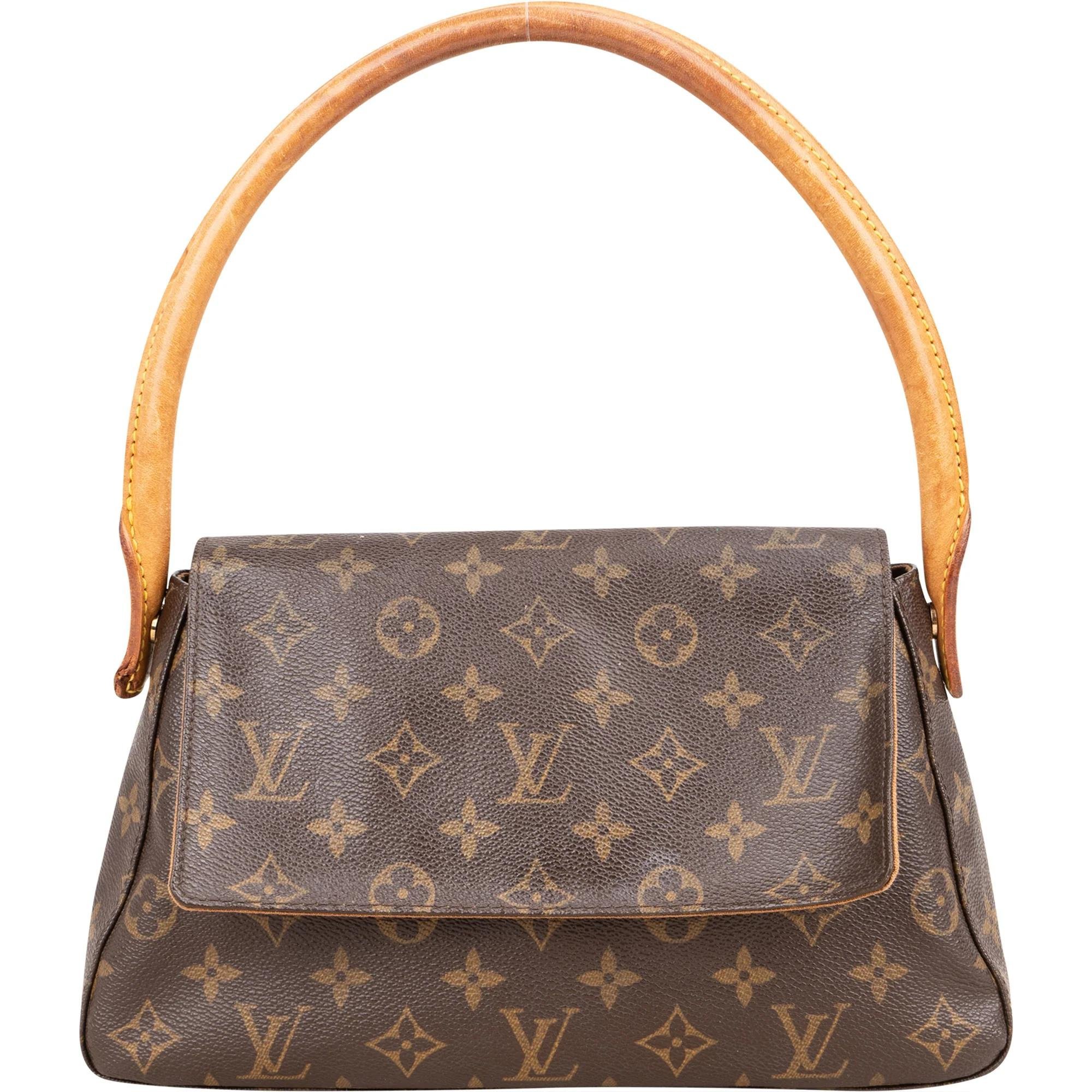 Looping leather handbag
