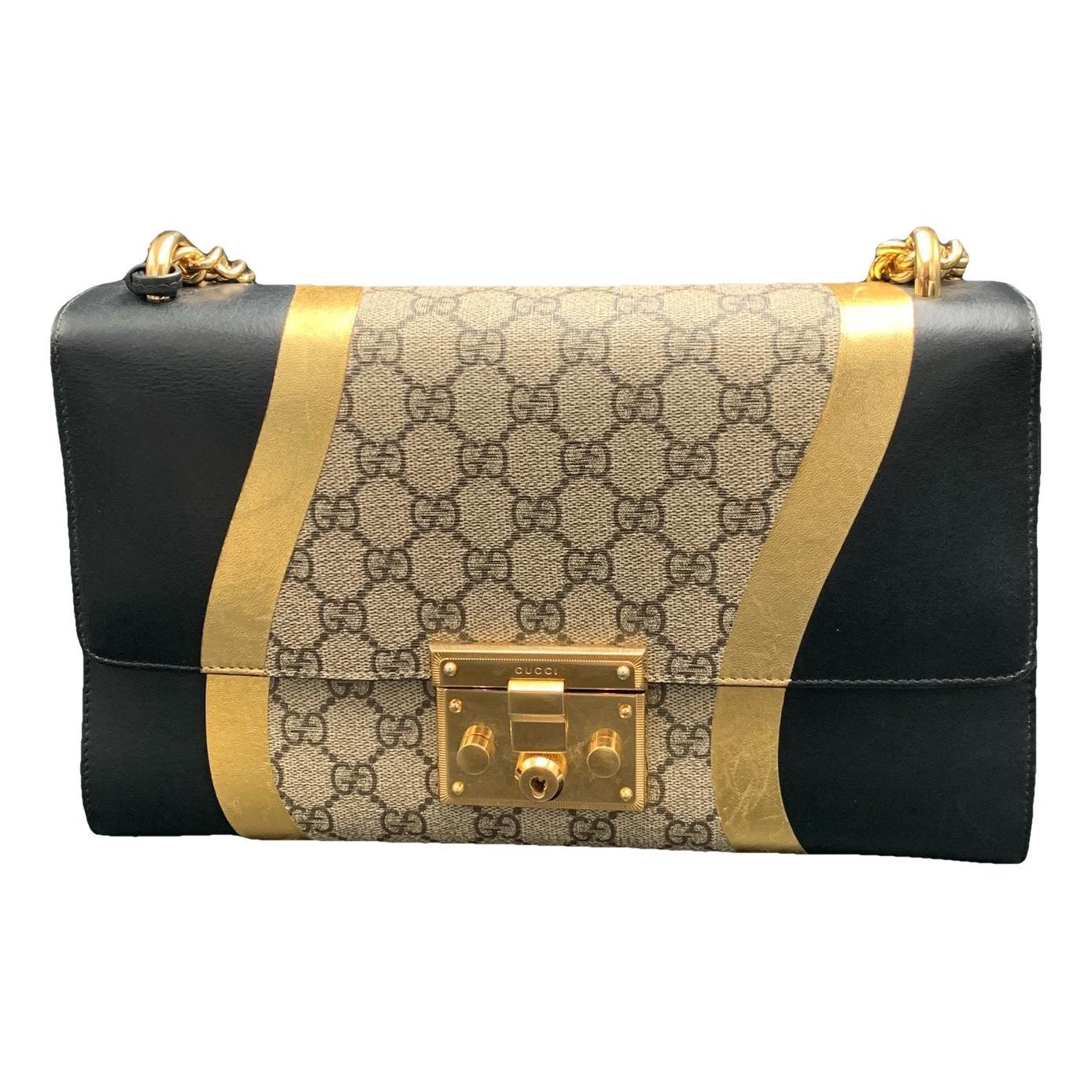 Padlock leather handbag