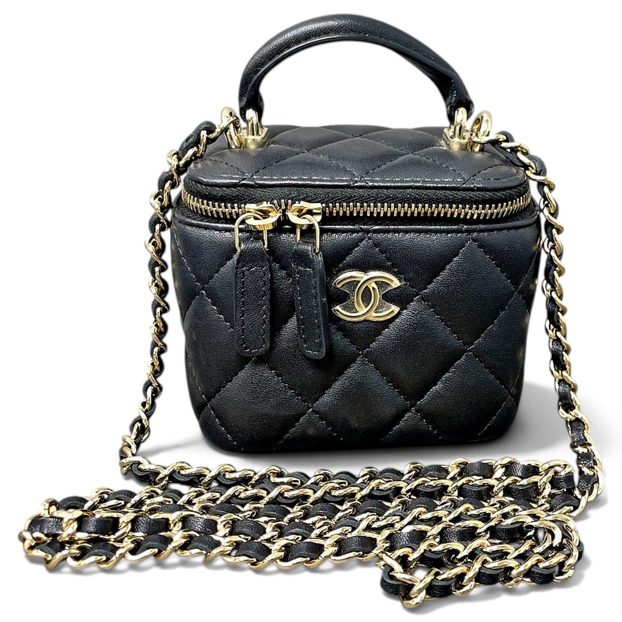 Trendy CC Vanity leather handbag