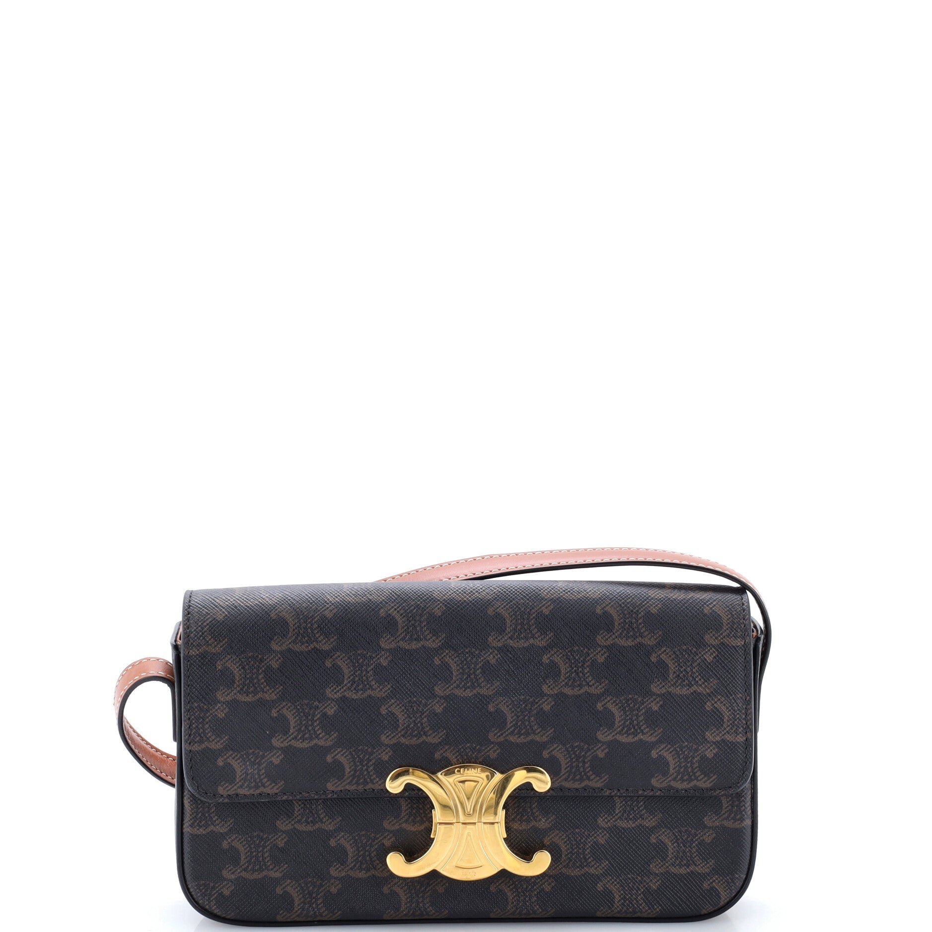 Triomphe East-West Shoulder Bag Triomphe Coated Canvas