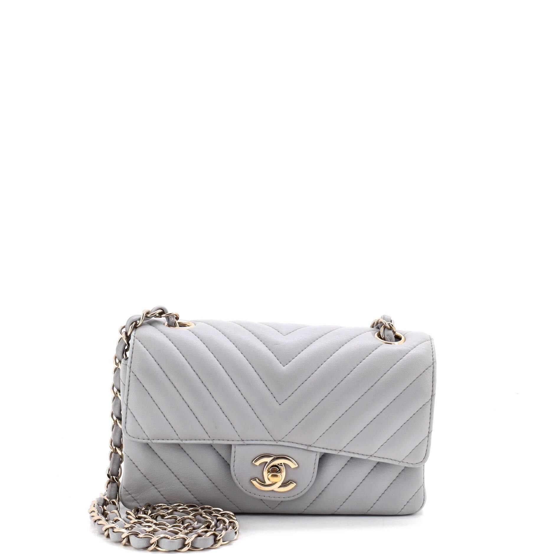 Classic Single Flap Bag Chevron Lambskin Mini