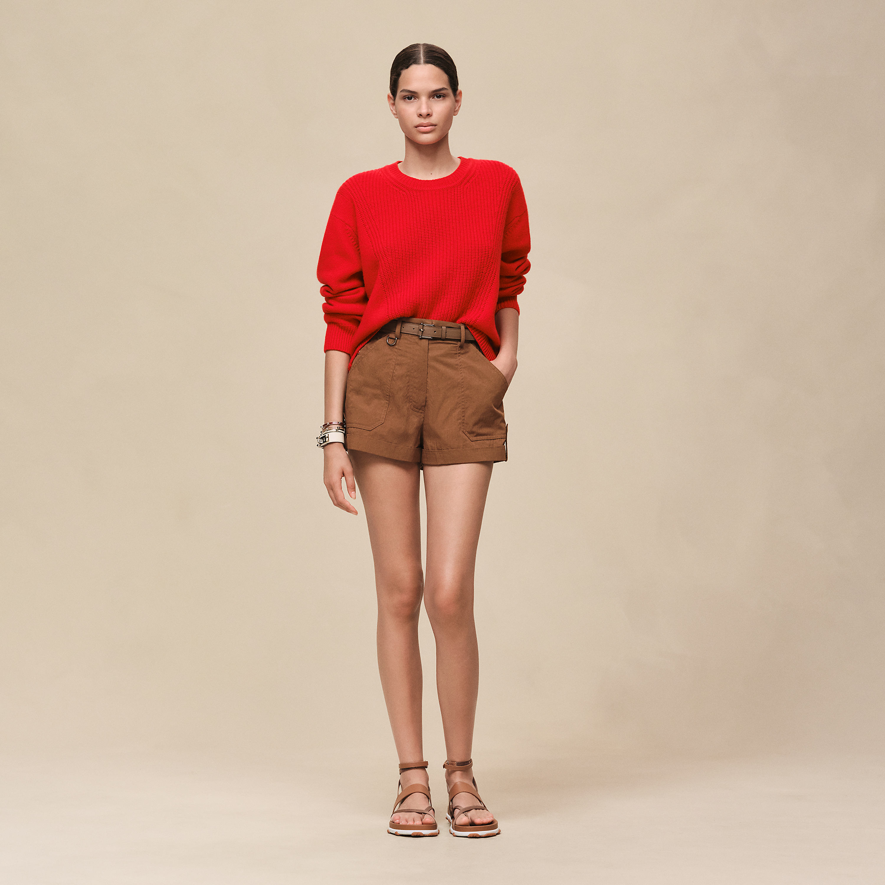Cashmere long-sleeve sweater