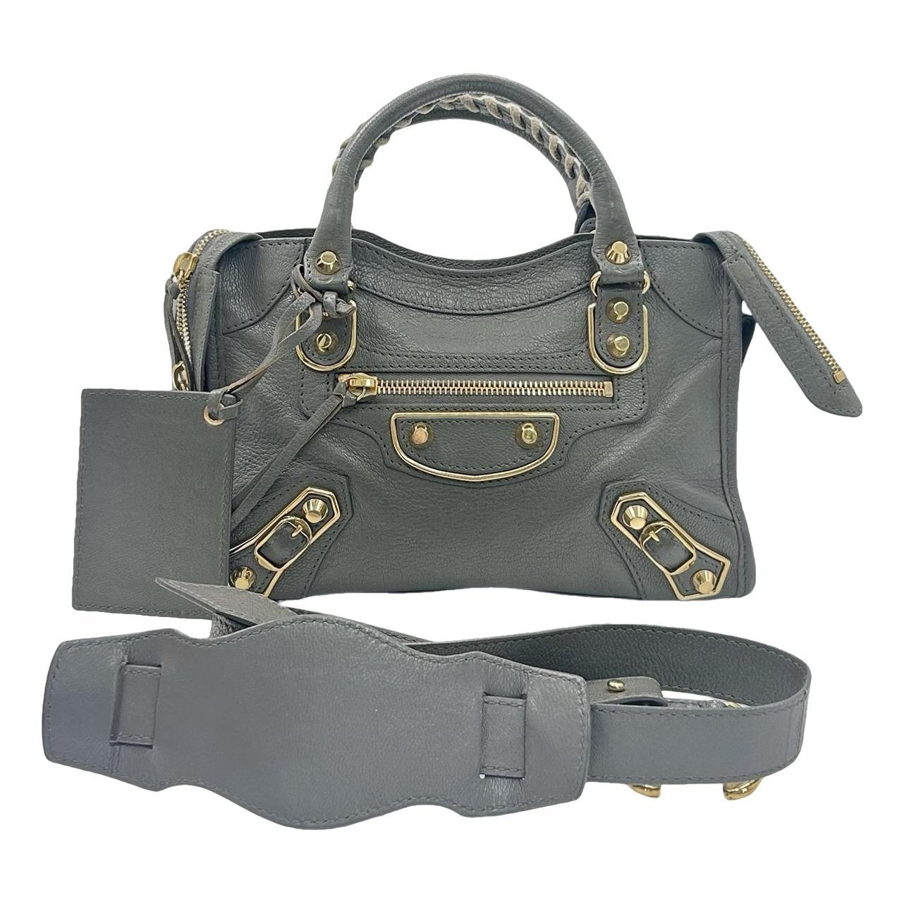 City leather handbag