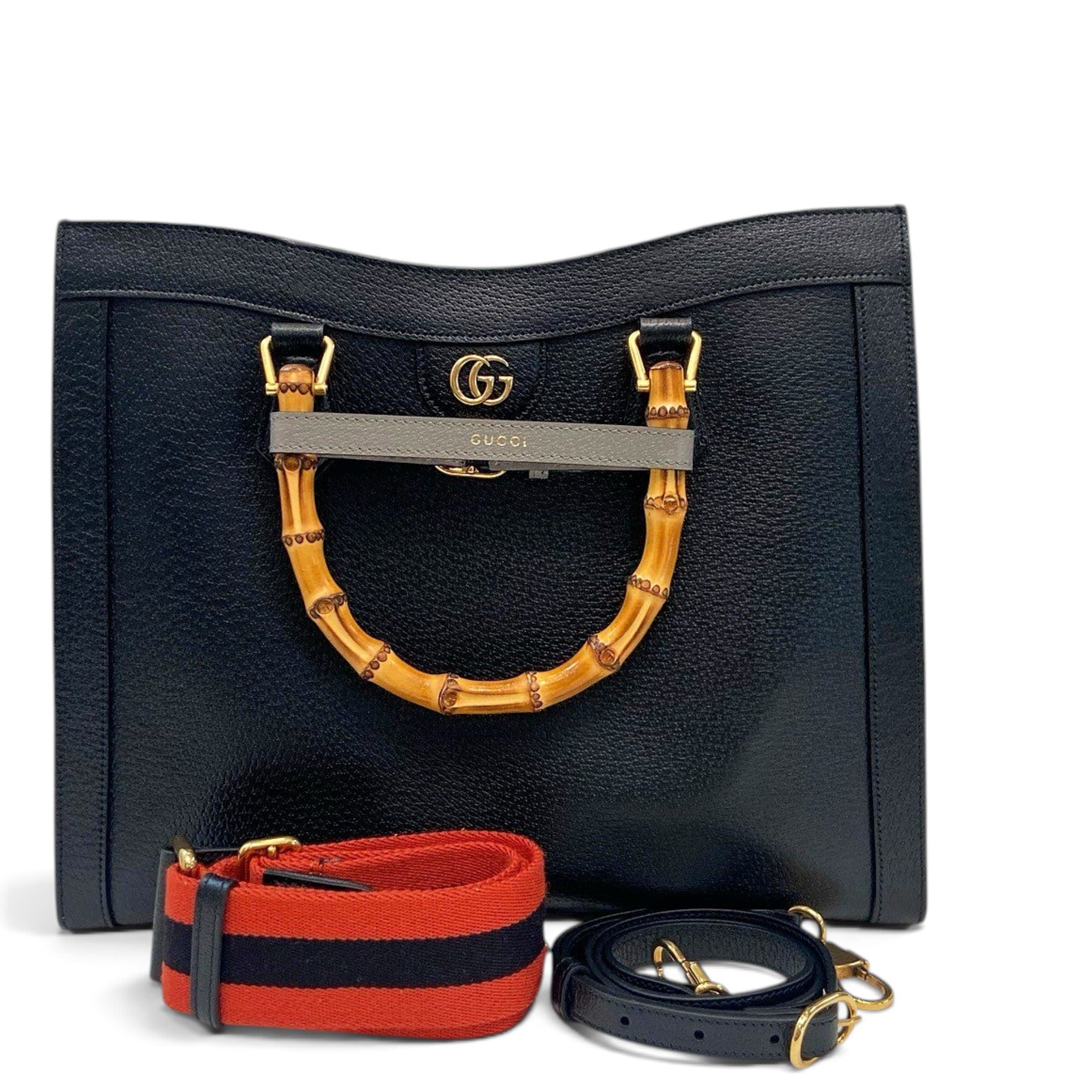 Diana Bamboo leather handbag