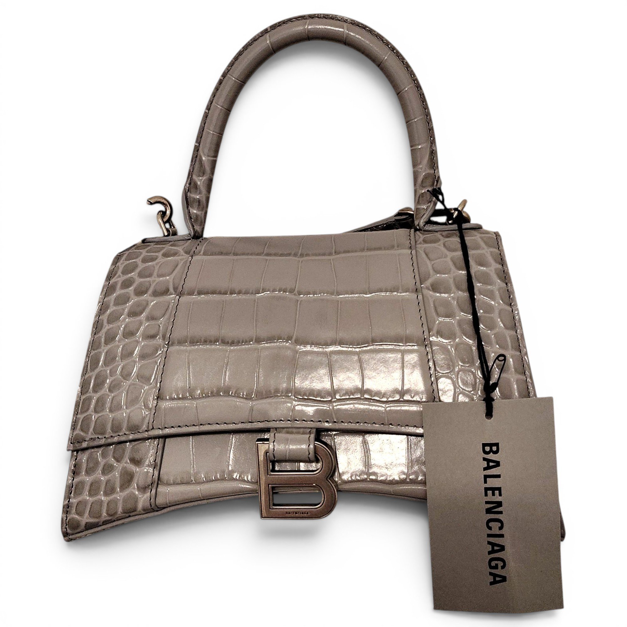 Hourglass leather crossbody bag