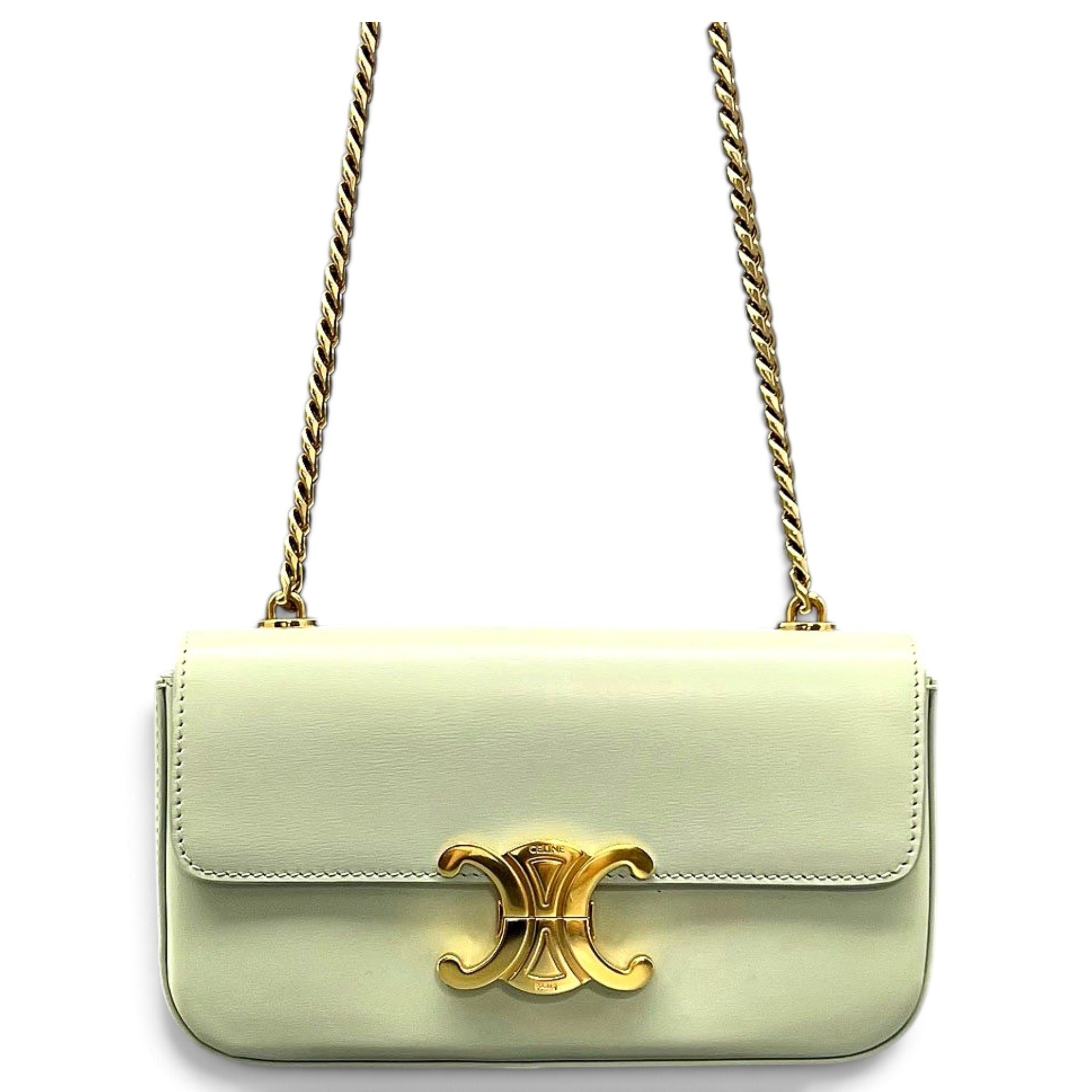 Triomphe chain leather crossbody bag