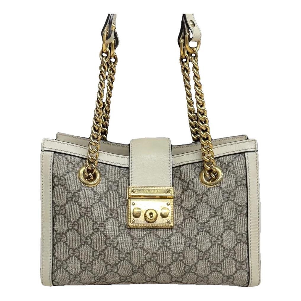Padlock leather mini bag