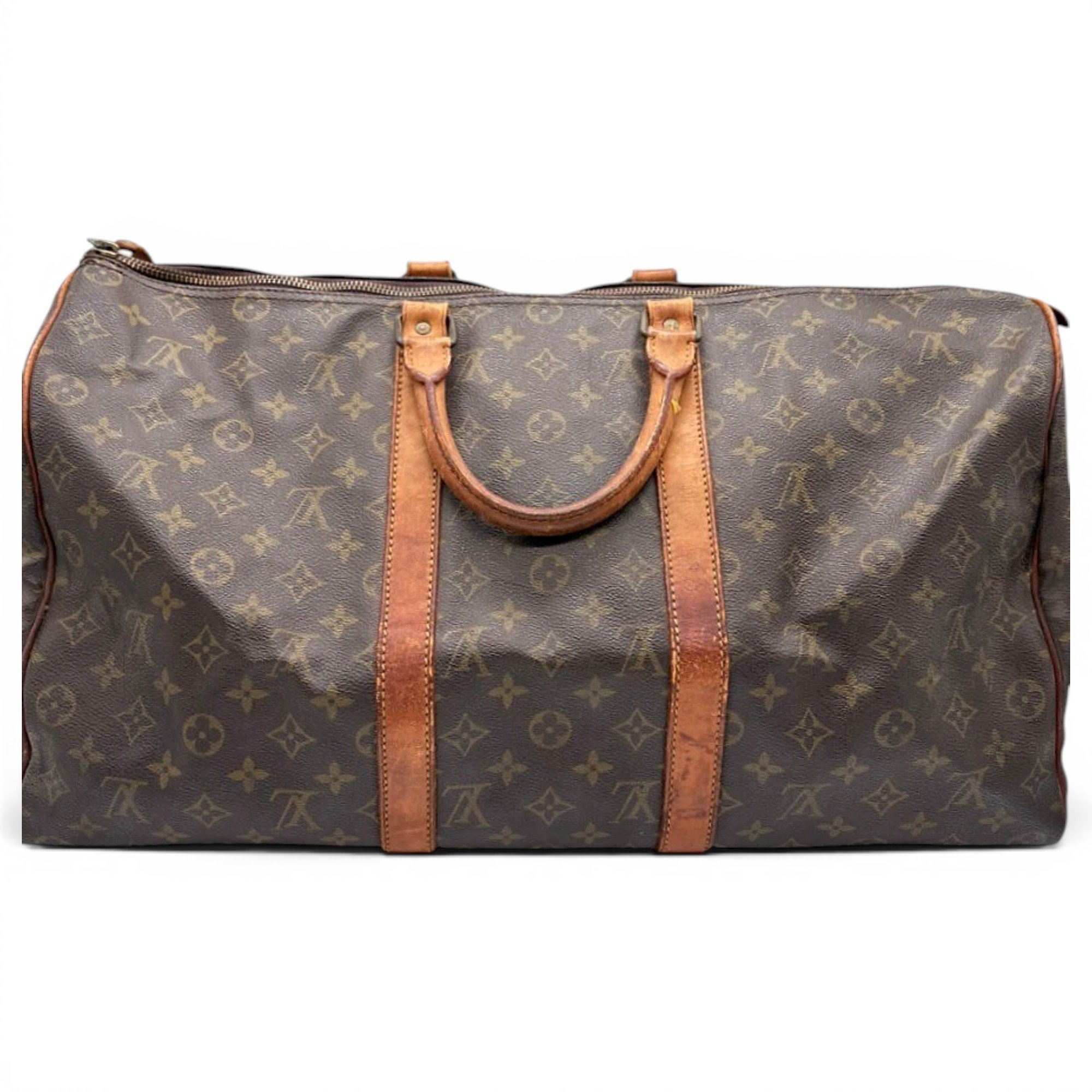 Keepall leather travel bag