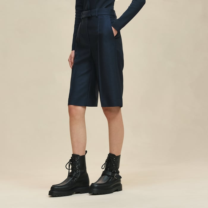Bleu Céleste High-waisted Shorts