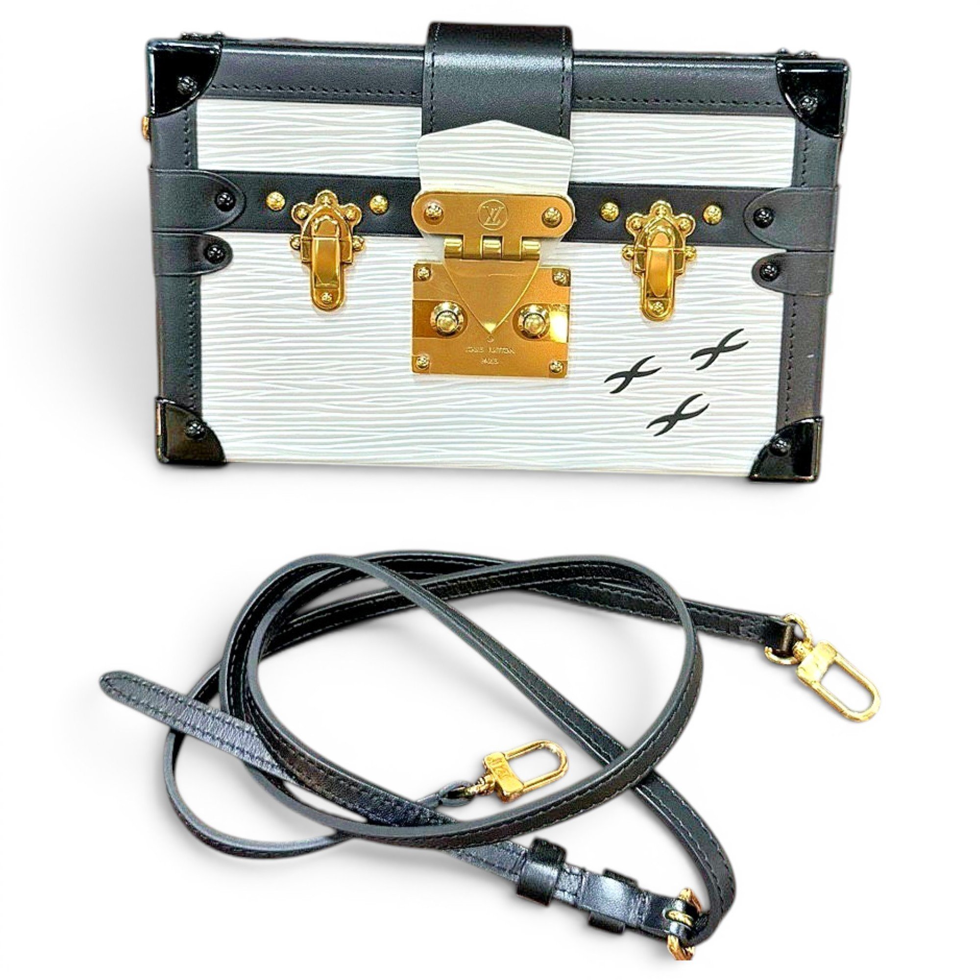 Petite Malle leather handbag