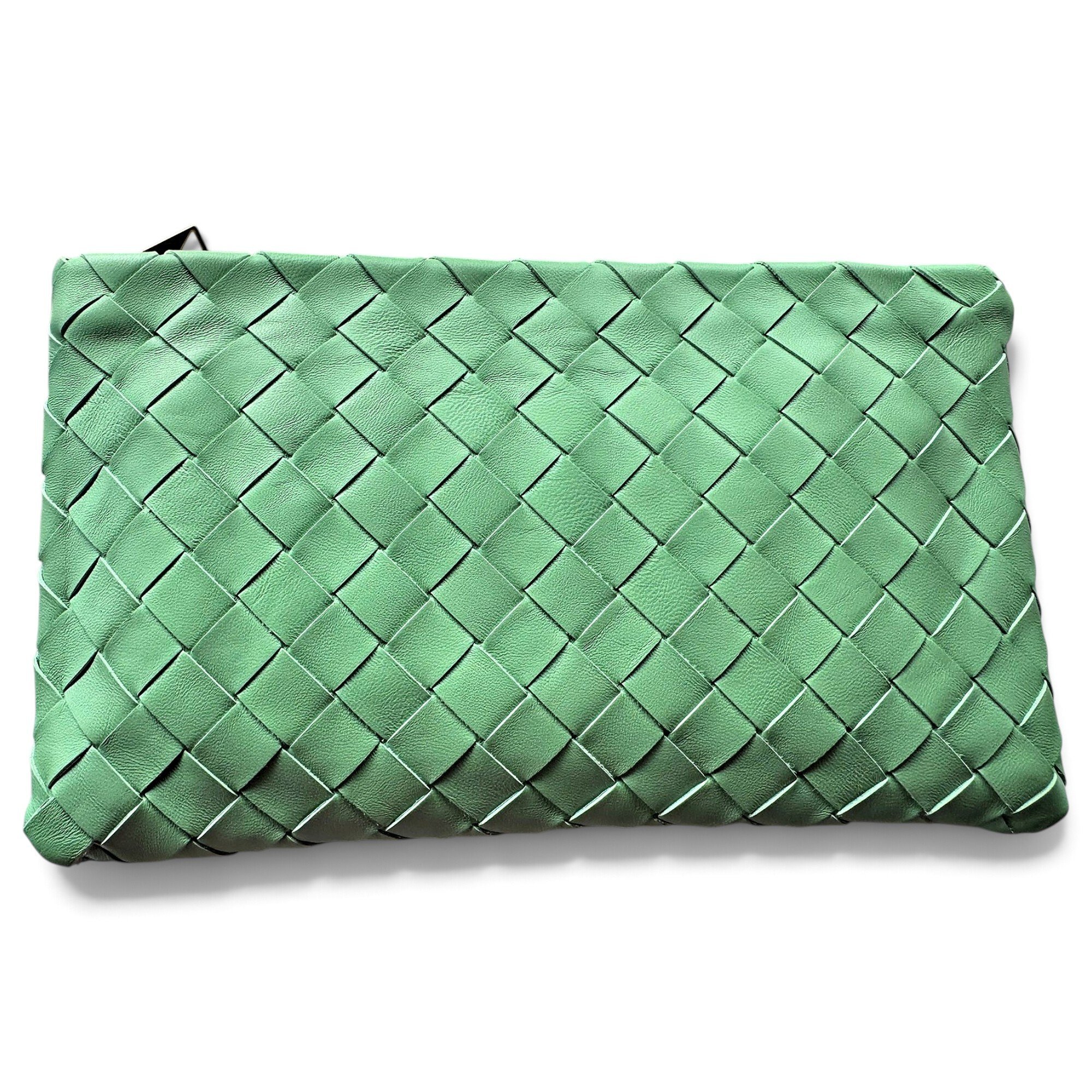 Leather clutch bag