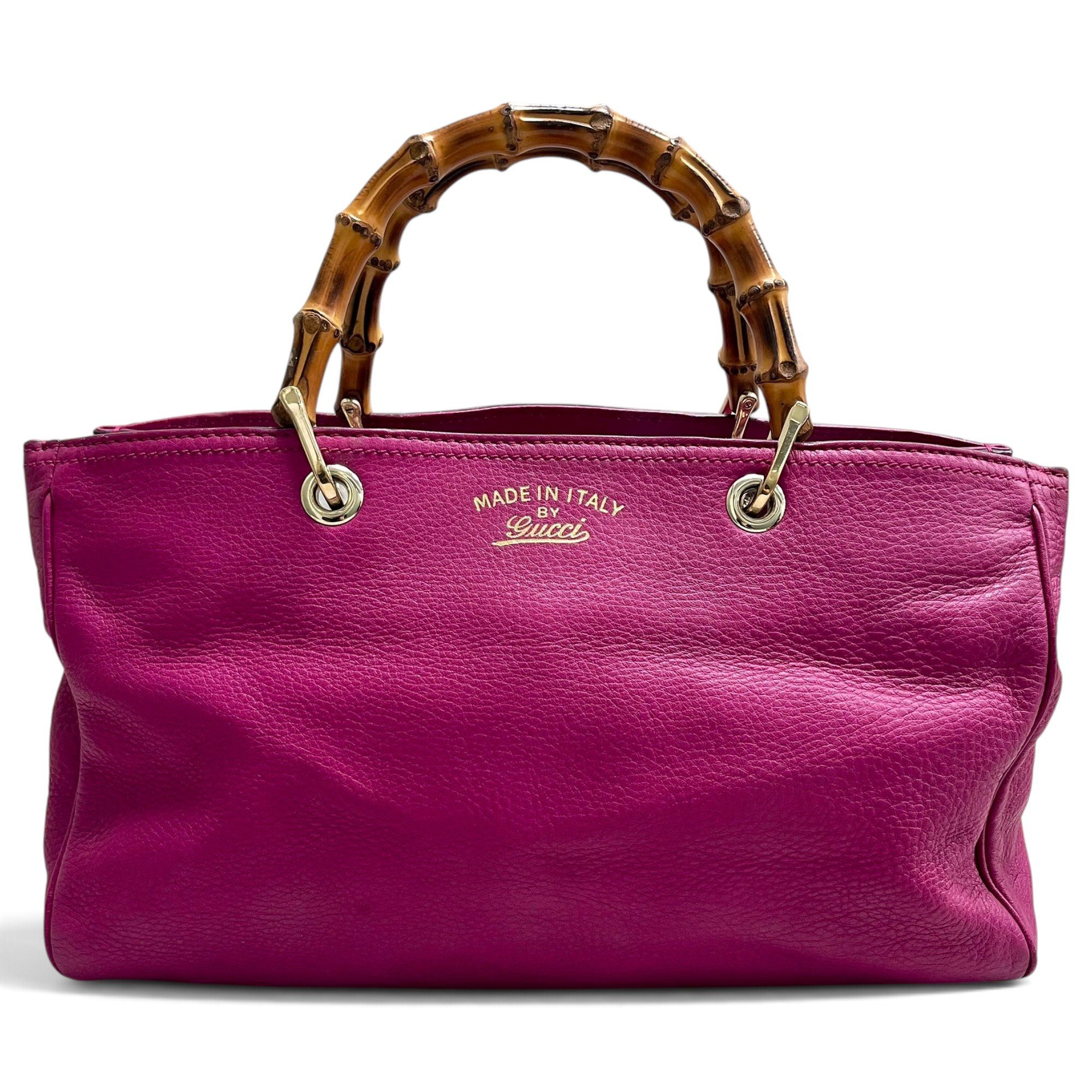 Bamboo Shopper leather handbag