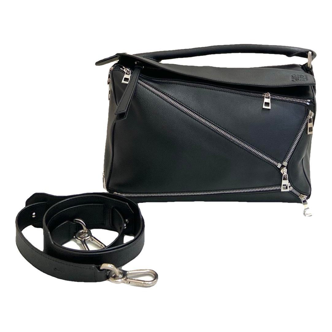 Puzzle leather handbag