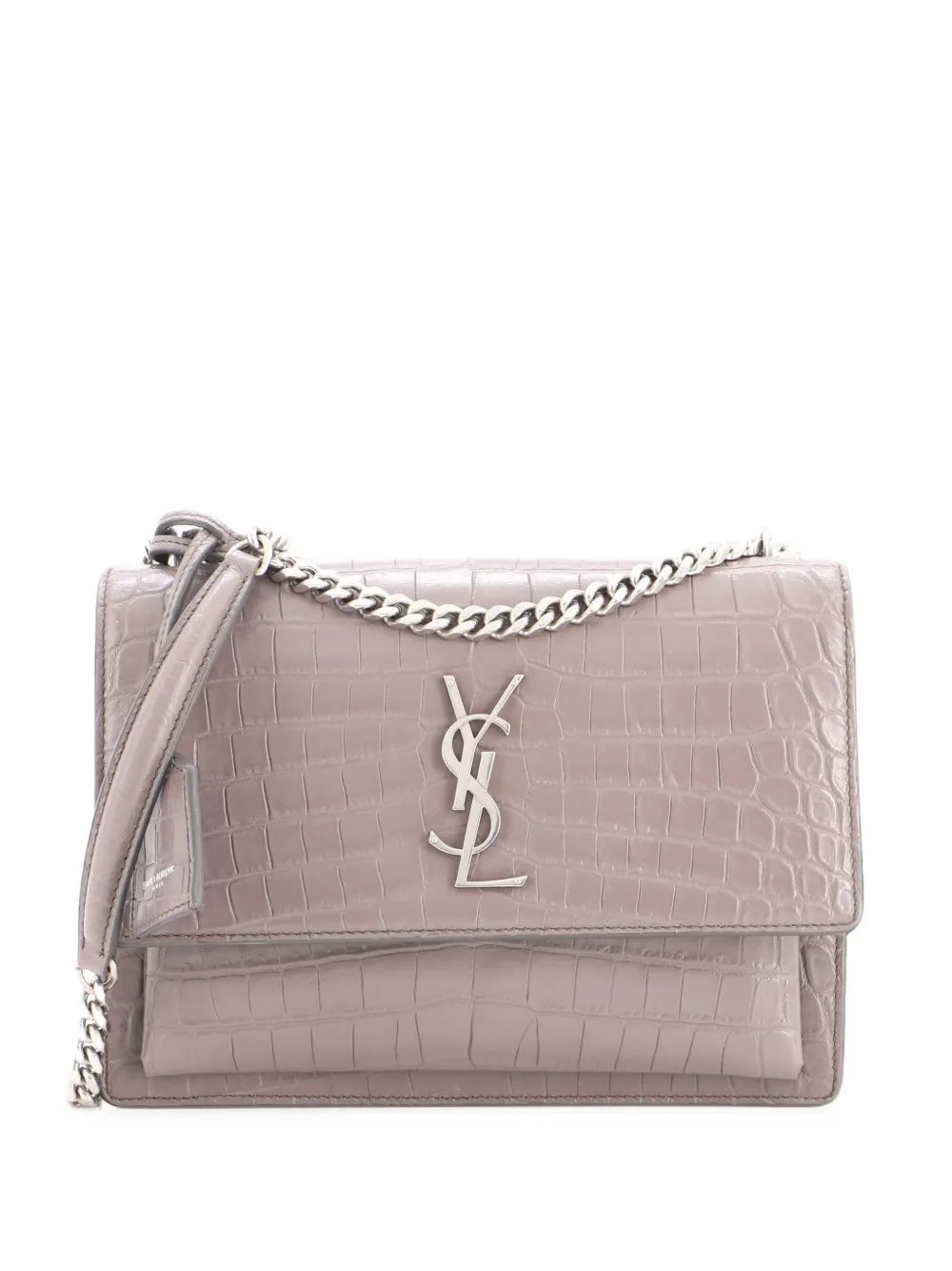 Sunset Crocodile Embossed Leather Medium crossbody bag