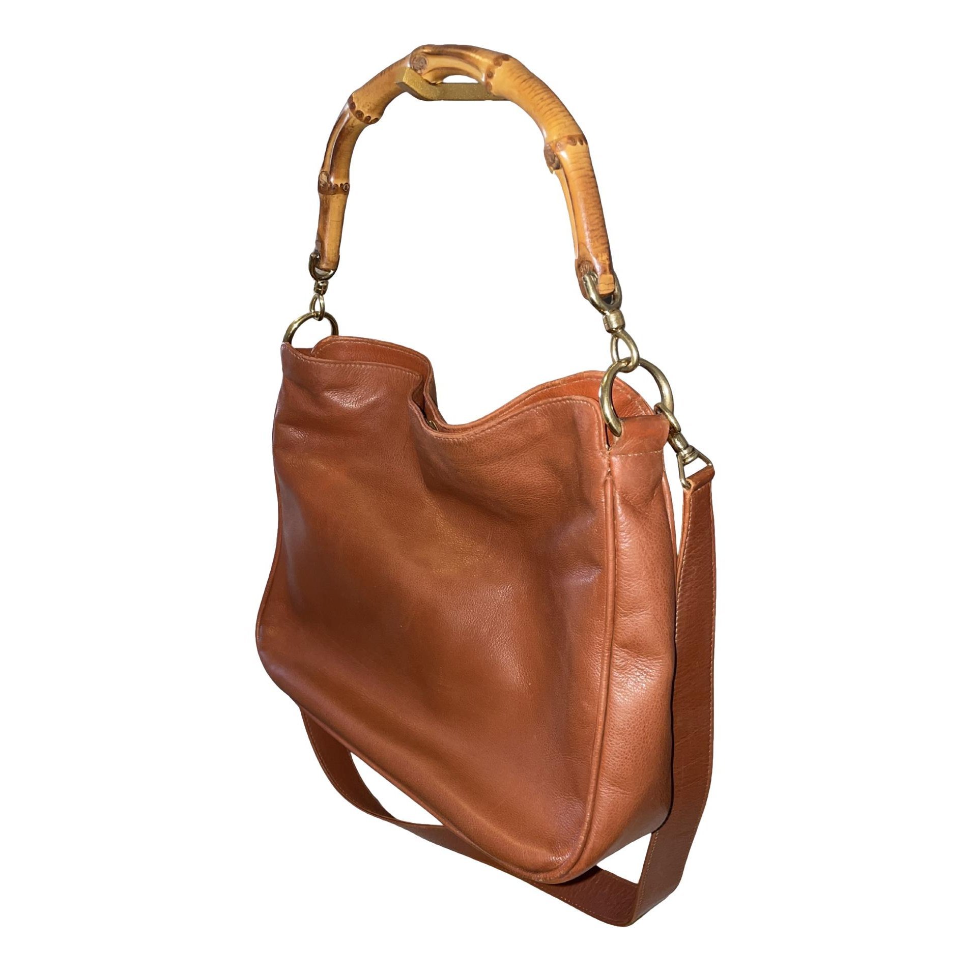 Bamboo leather handbag
