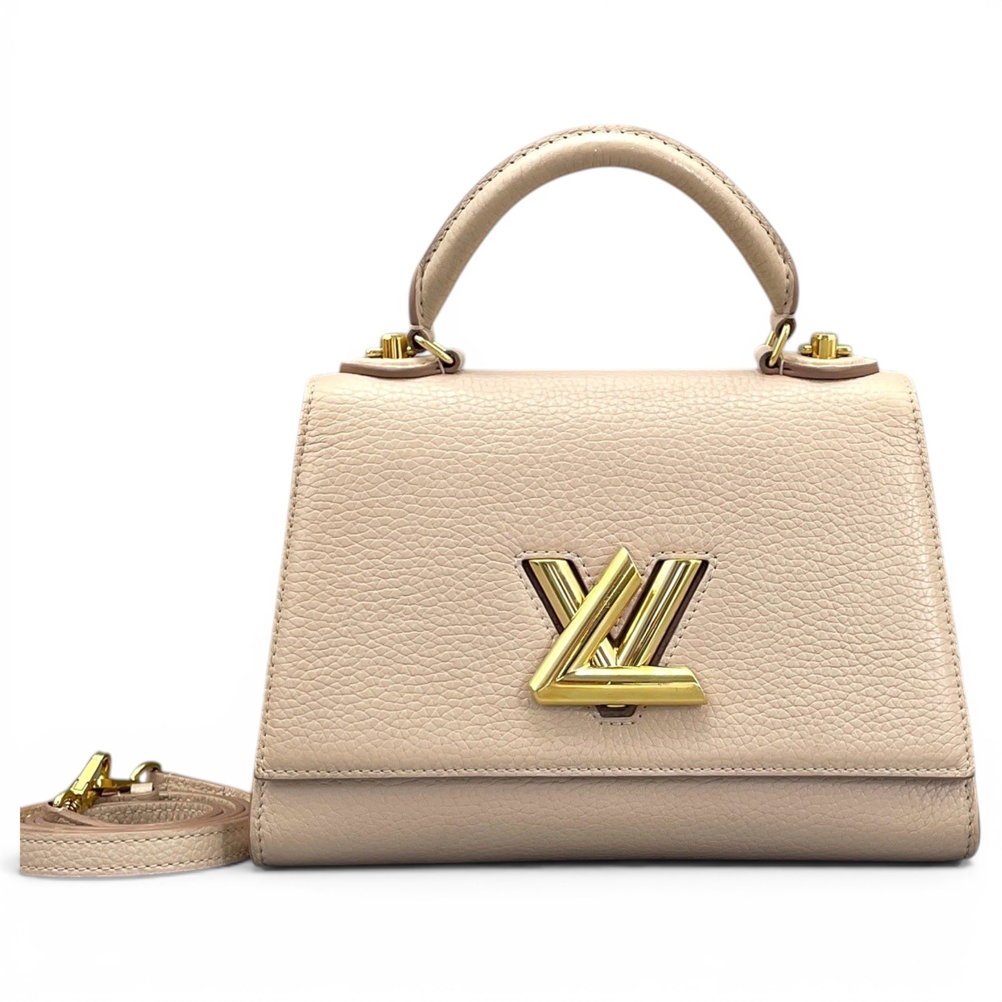 Twist leather handbag