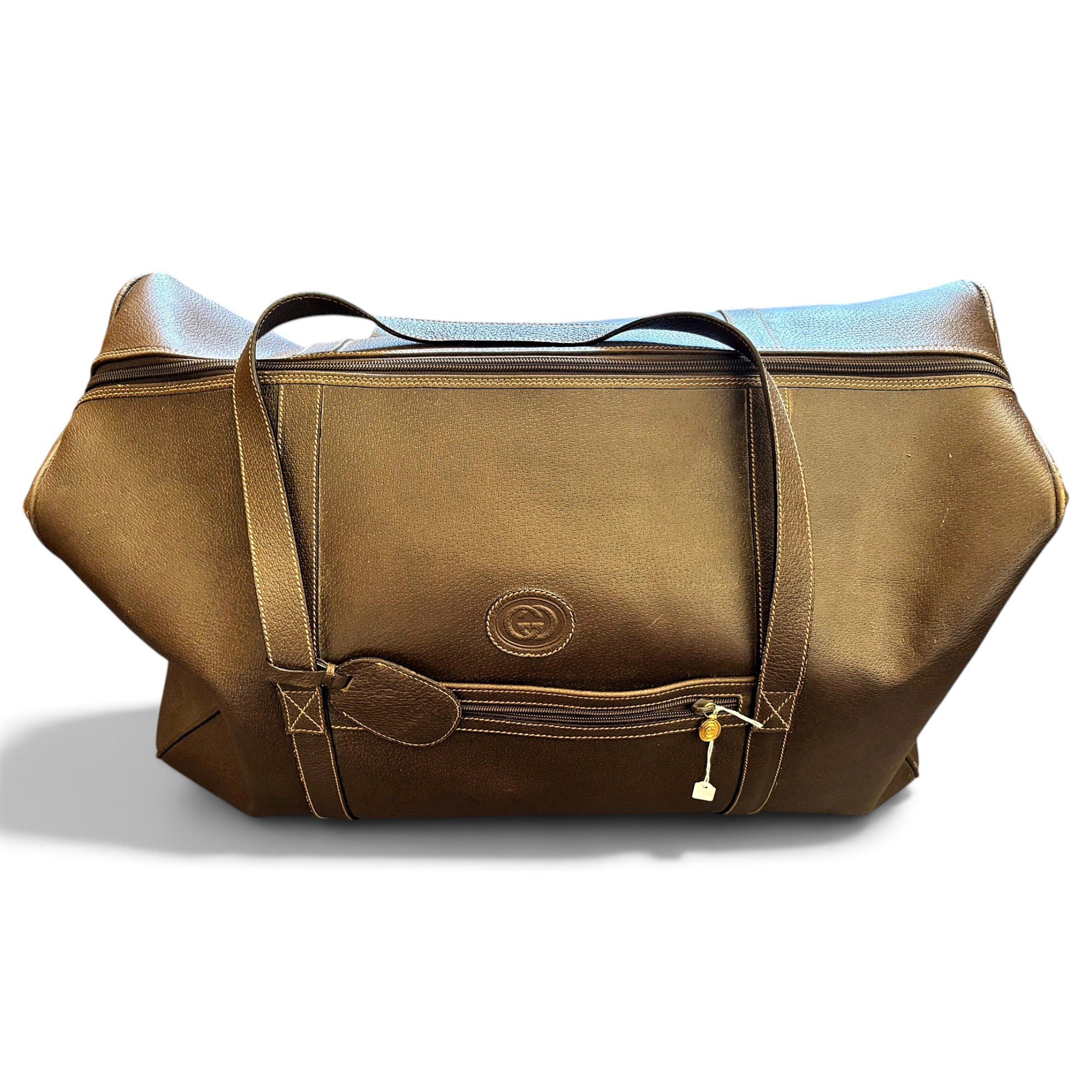 Leather travel bag