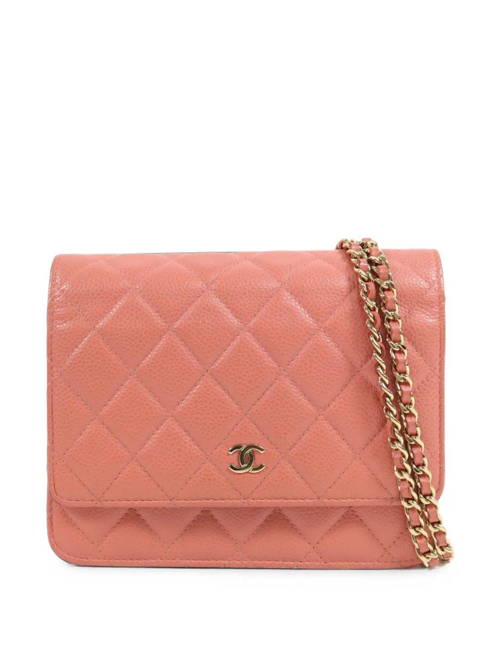 CC wallet on chain turn-lock shoulder bag